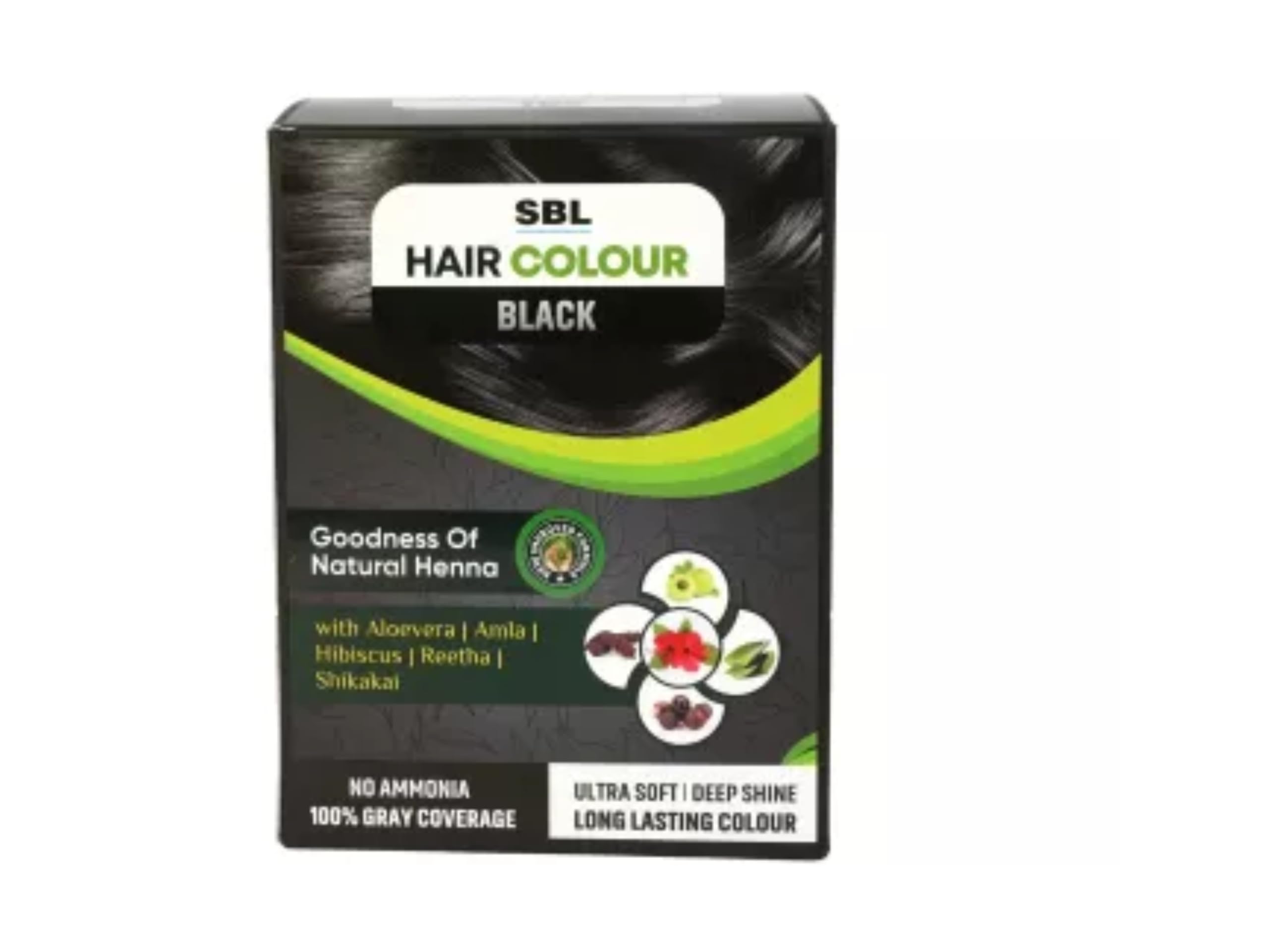 HOMOEOCART Black Hair Color 20g (Pack of 8) - Permanent Hair Dye for Men & Women, Natural Black Shade, Ammonia-Free Formula - Perfect for At-Home Hair Coloring, Touch-Ups, and Gray Coverage