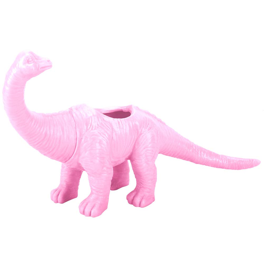 Dinosaur Flower Pot for Cactus & Succulents - Pink Ceramic Plant Pot for Herbs, House Plants & Garden Decor - Perfect for Indoor Windowsill, Office Desk & Outdoor Patio Decorations