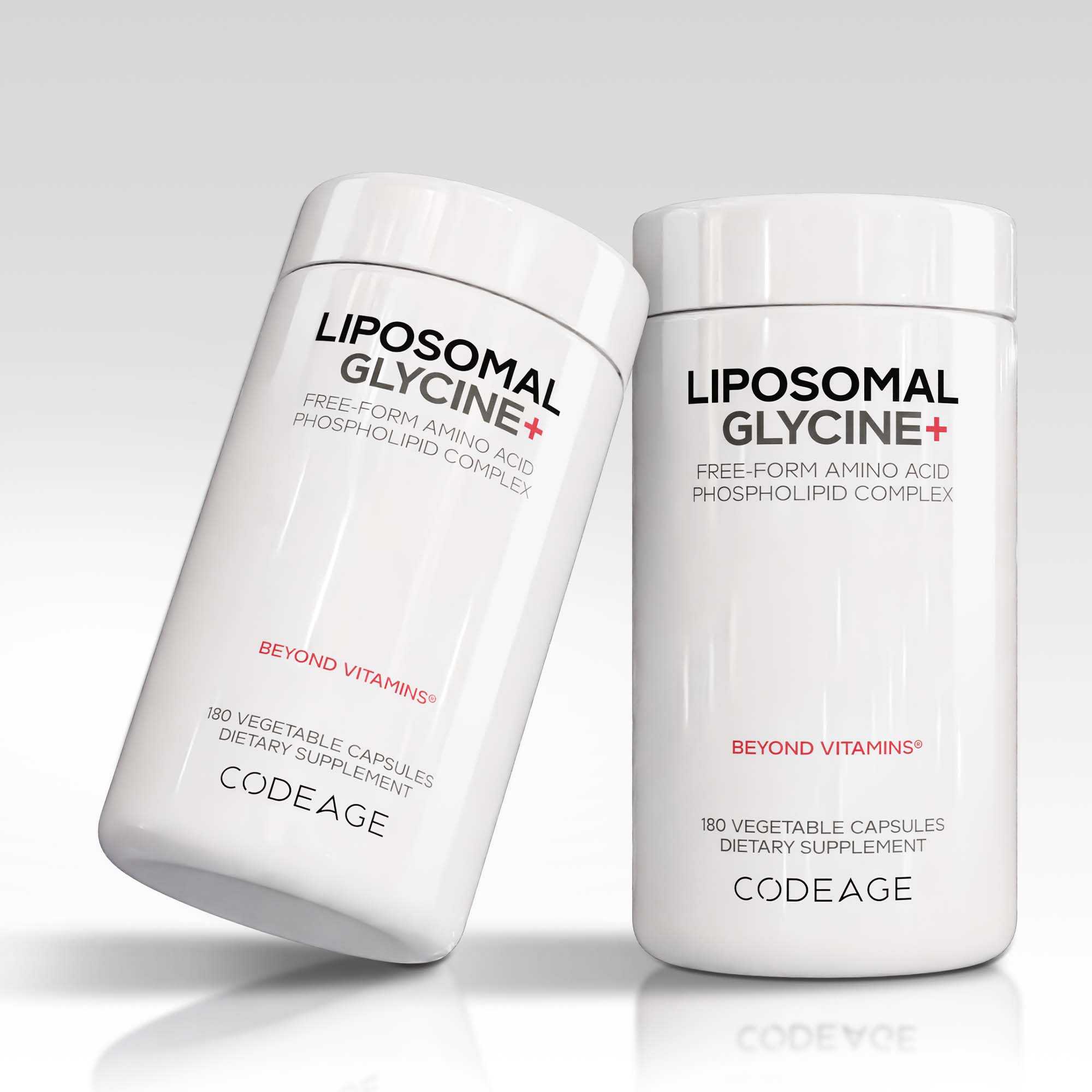 Codeage Liposomal Glycine Supplement - Supports Brain Health, Sleep & Muscle Recovery - Vegan & Non-GMO - Perfect for Stress Relief, Better Sleep & Post-Workout Recovery