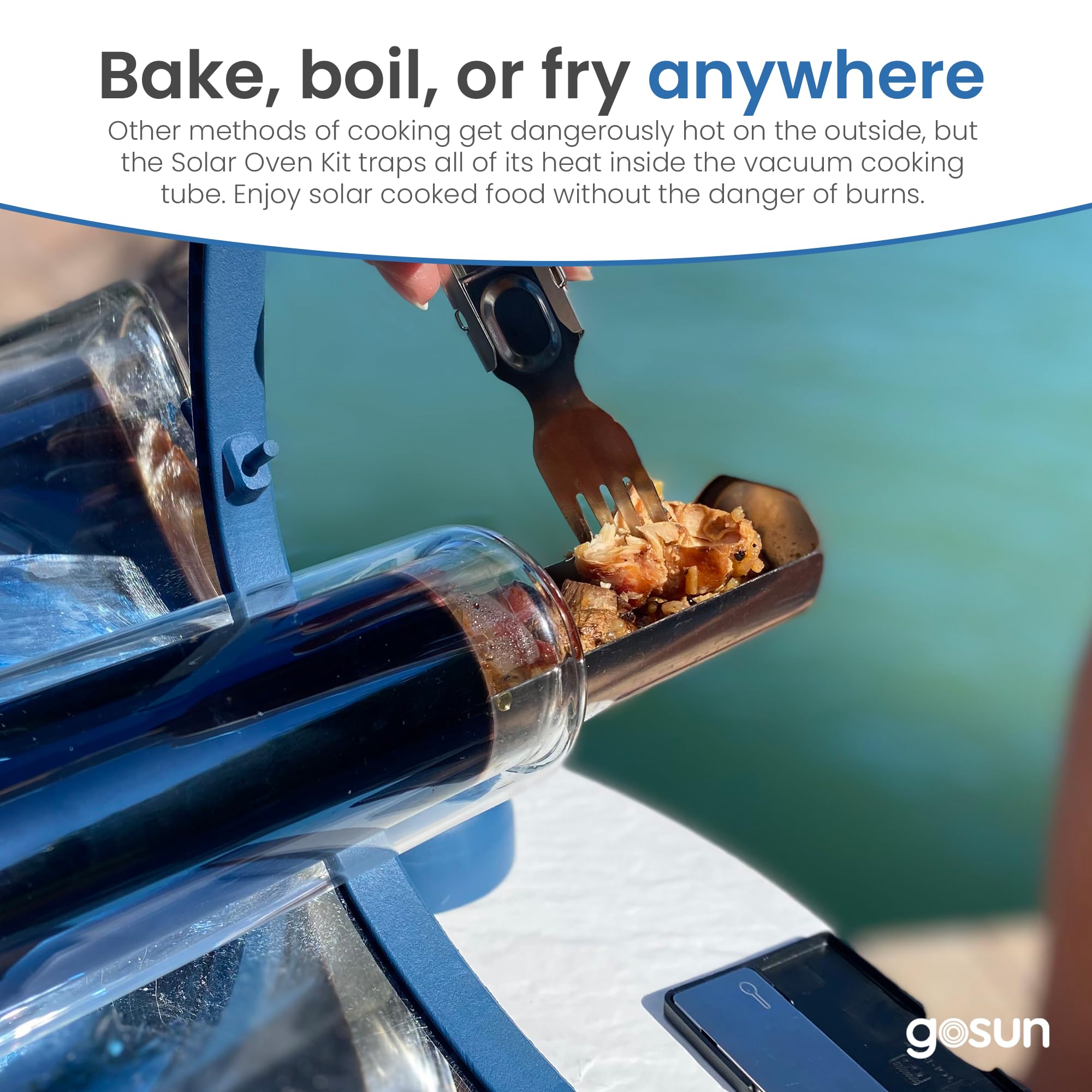GOSUN Portable Solar Oven Kit for 1-2 Meals | Fast 20-Min Cooking | Vacuum Insulated Solar Cooker | Perfect for Camping, Hiking, Beach & Emergency Preparedness | Eco-Friendly Outdoor Cooking Solution