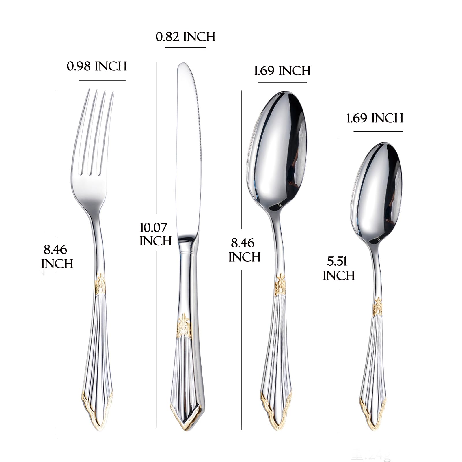 12-Piece Stainless Steel Flatware Set for 3 - Premium Silverware with Mirror Polished Finish, Thickened Handles - Includes Spoons, Forks & Knives - Dishwasher Safe Kitchen Cutlery Set (Copper) - Perfect for Dining, Entertaining & Everyday Use