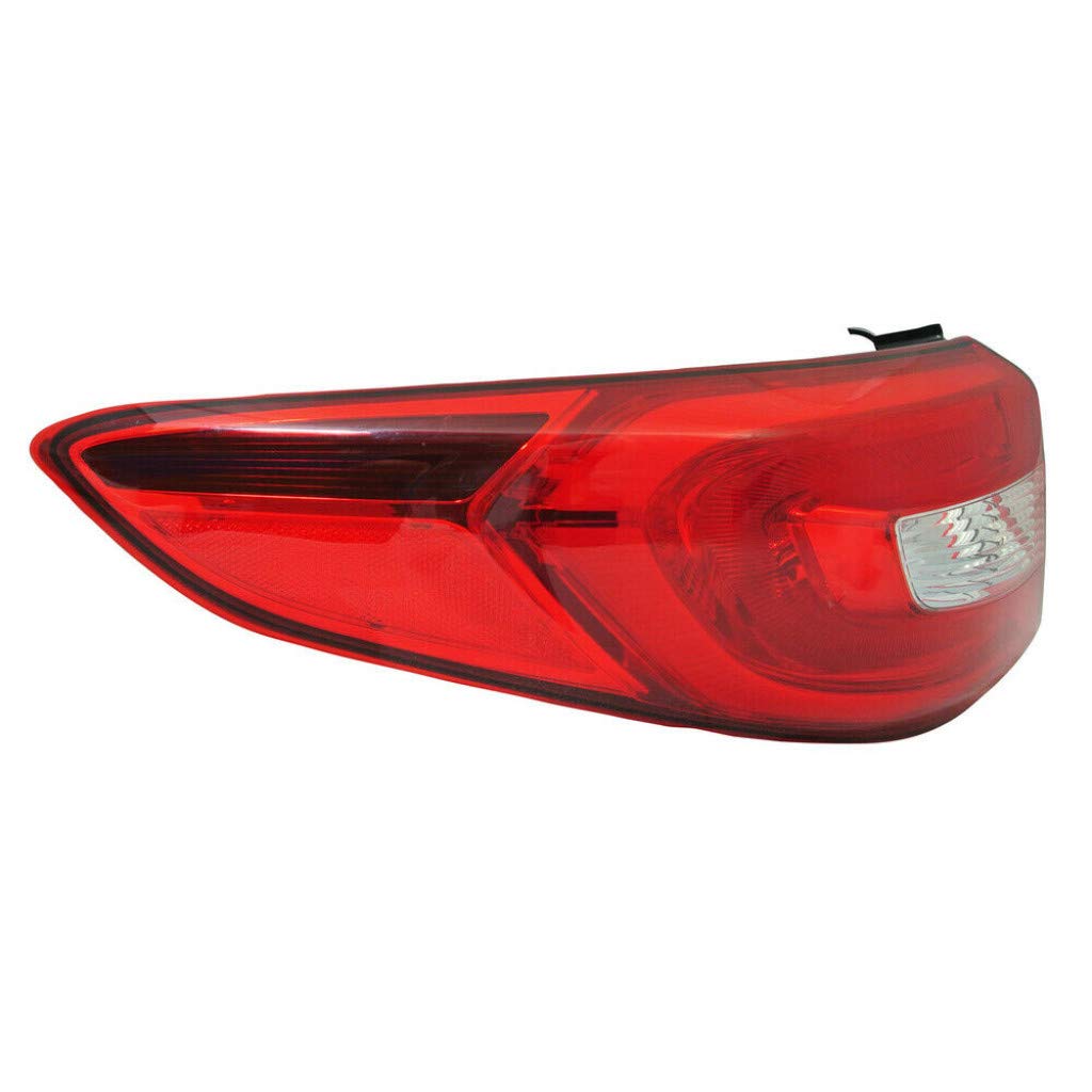 2015-2017 Hyundai Sonata Driver Side Tail Light Assembly - CAPA Certified (HY2804129-92401-C2000) with Bulbs Included | Perfect for Replacement, Night Driving Safety & Car Customization