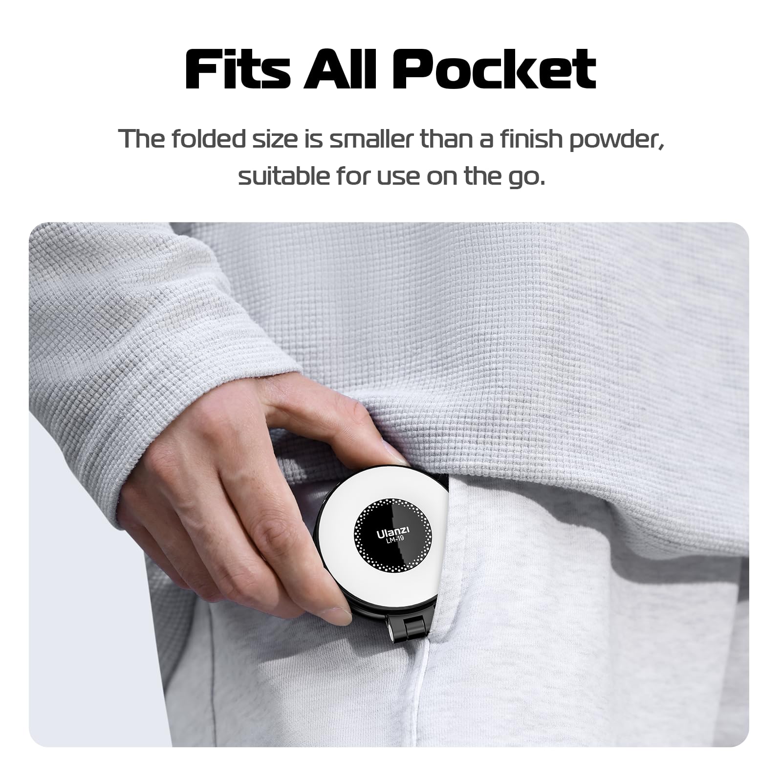 ULANZI Magnetic Selfie Light White - LED Fill Light with Magsafe Compatibility, Includes Sticky Ring & Selfie Ring Light - Perfect for iPhone Selfies, Photography, TikTok Videos, Zoom Meetings & Video Conferences - Ideal for Content Creators, Vloggers & Remote Workers