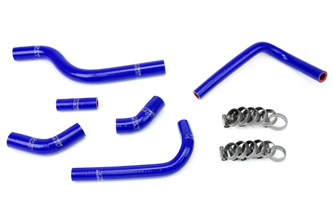 HPS 57-1252-BLUE Blue Silicone Radiator Coolant Hose Kit - High Performance Cooling System Replacement for Cars, Trucks & SUVs - Perfect for Engine Overheating Prevention & Automotive Maintenance