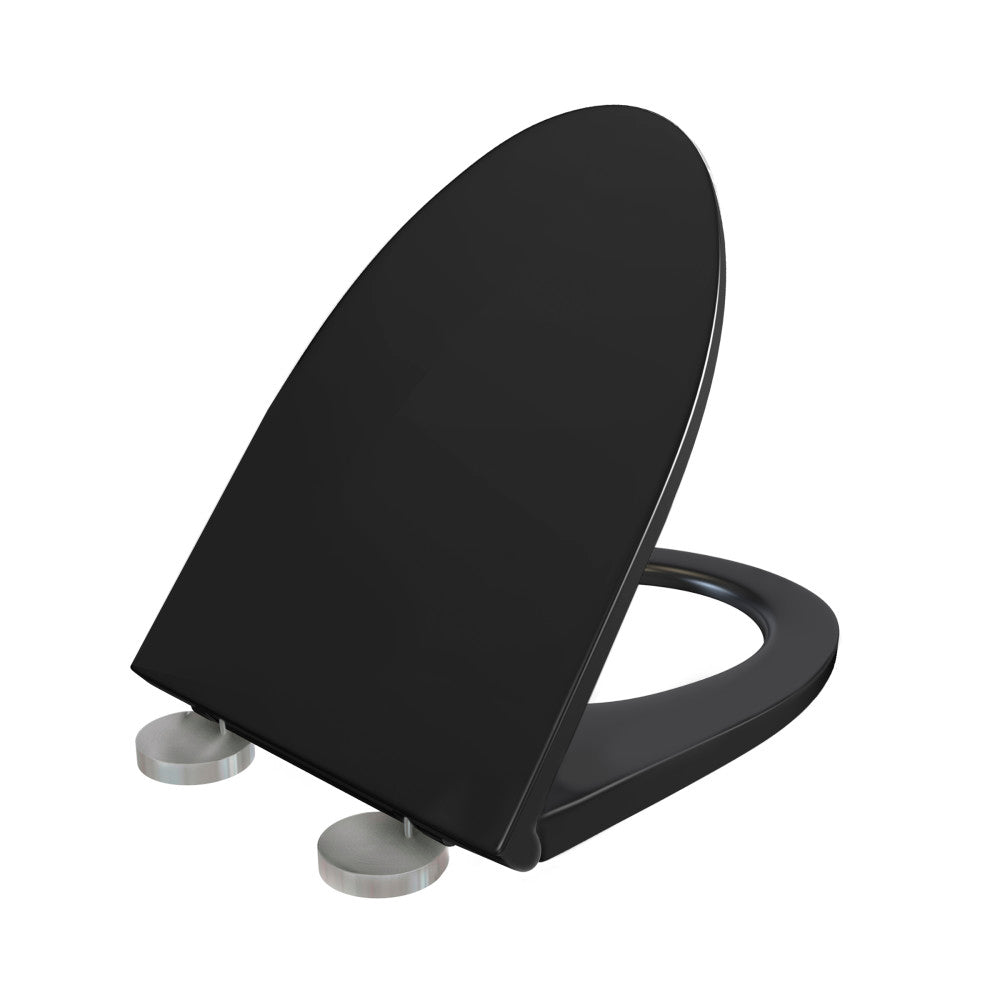 Quick Release Toilet Seat in Matte Black - Soft Close Hinges, Easy Installation, Universal Fit (SM 1T254MB, SM 1T274MB, SM 1T181MB) - Perfect for Bathroom Upgrades, Home Renovations & Commercial Use