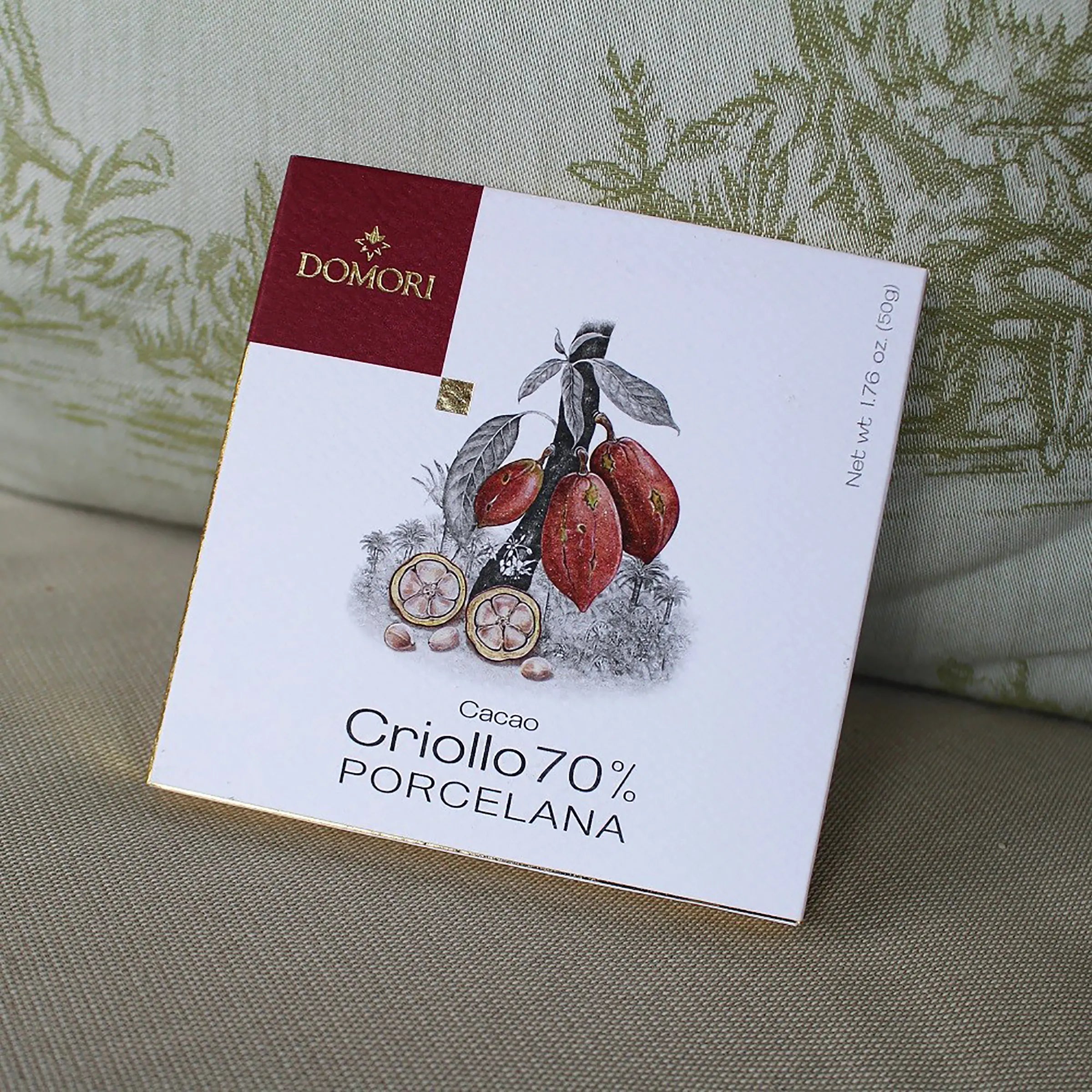 Domori Porcelana Criollo 70% Dark Chocolate Bar - Premium Single Origin Gourmet Chocolate for Gifting, Baking & Desserts