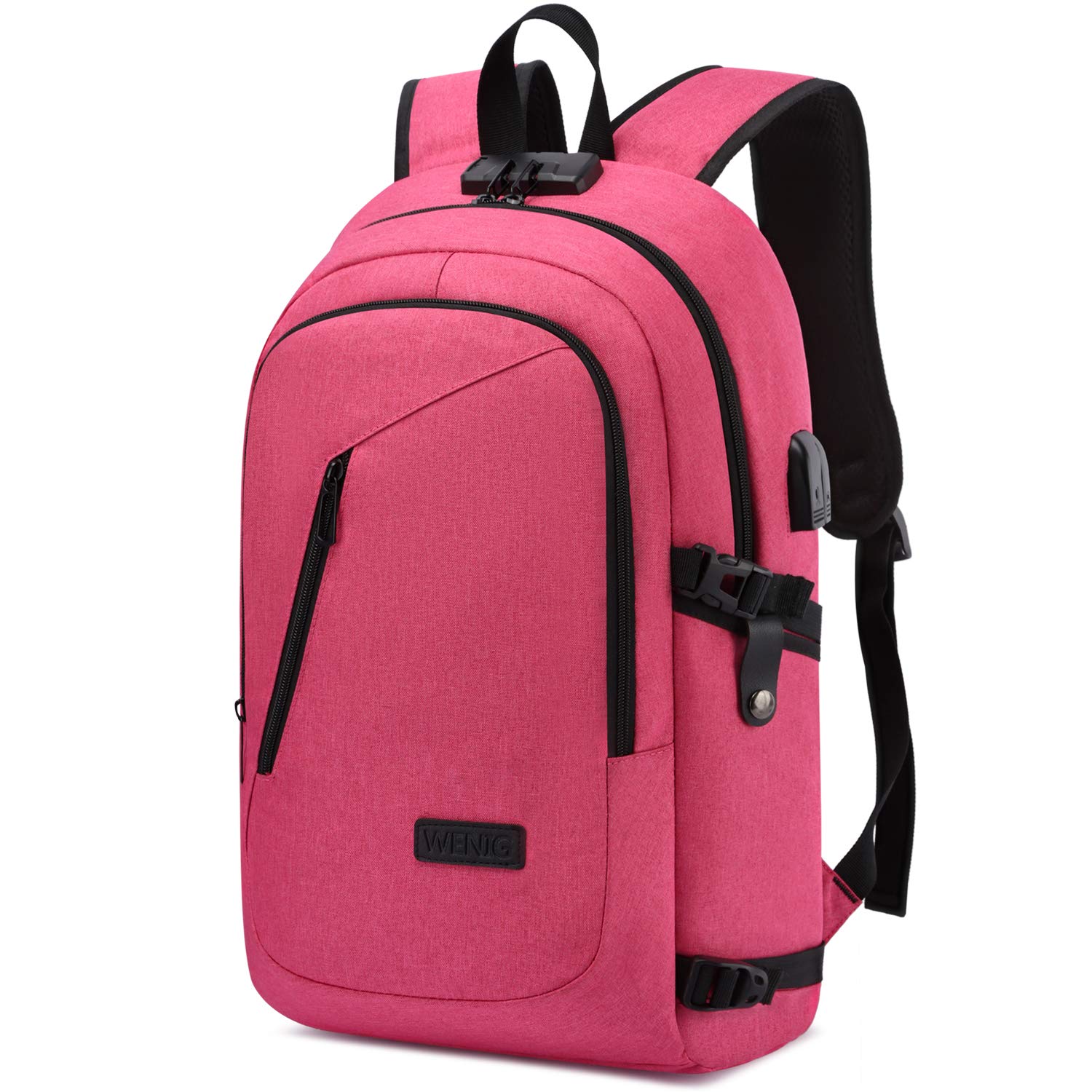 Anti-Theft Business Laptop Backpack with USB Charging Port & Lock - Waterproof 15.6 Inch Computer Backpack for Men & Women - Perfect for Office Commute, College, Travel & Hiking Daypacks