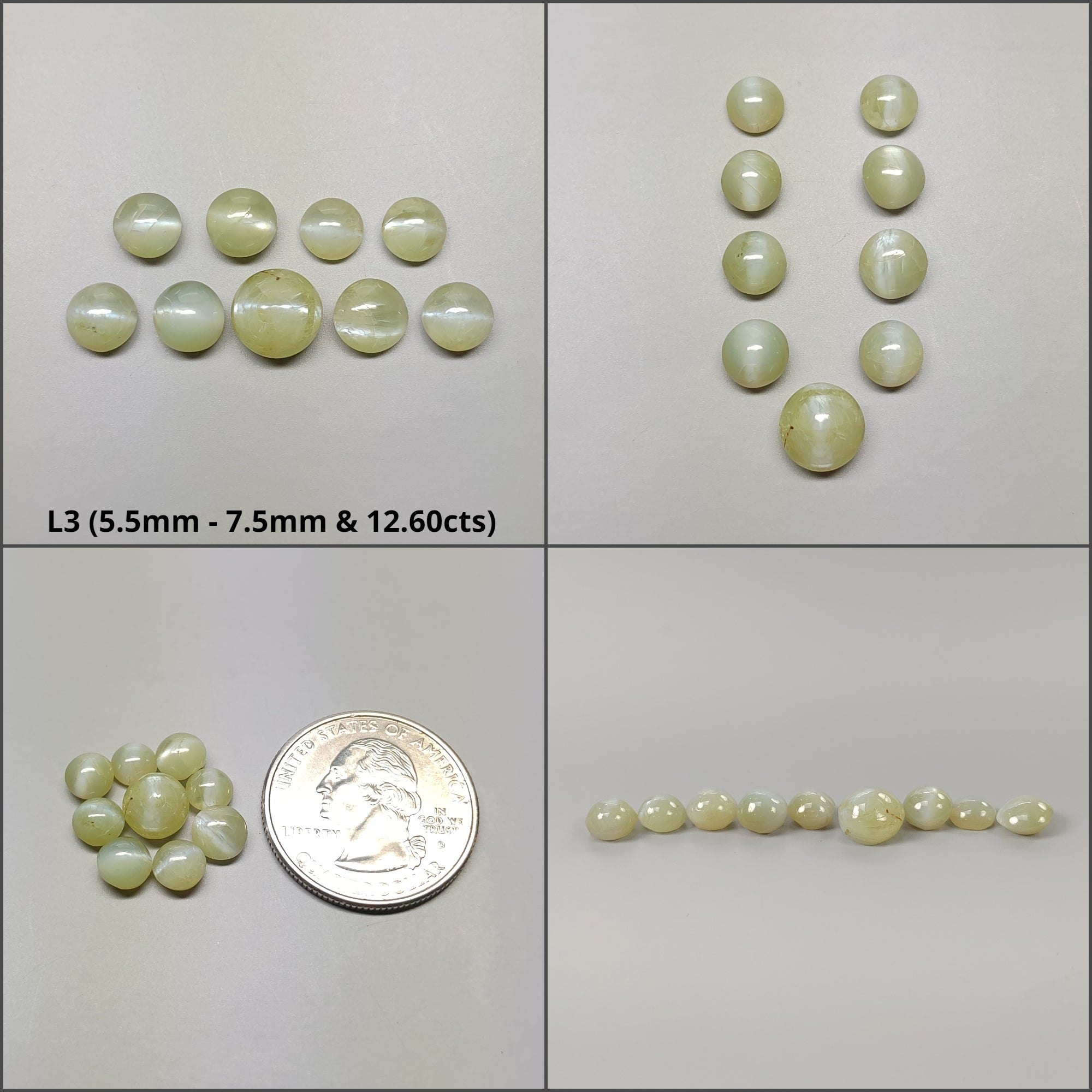 Natural Untreated Chrysoberyl Cat's Eye Gemstone Cabochon - Round & Oval Shapes for Jewelry Making, Healing Crystals & Collectibles