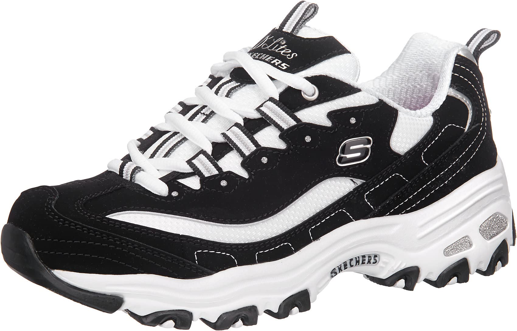 Skechers Women's D'Lites - Biggest Fan Memory Foam Sneakers | Lightweight Walking Shoes for Women | Perfect for Gym, Running & Casual Wear