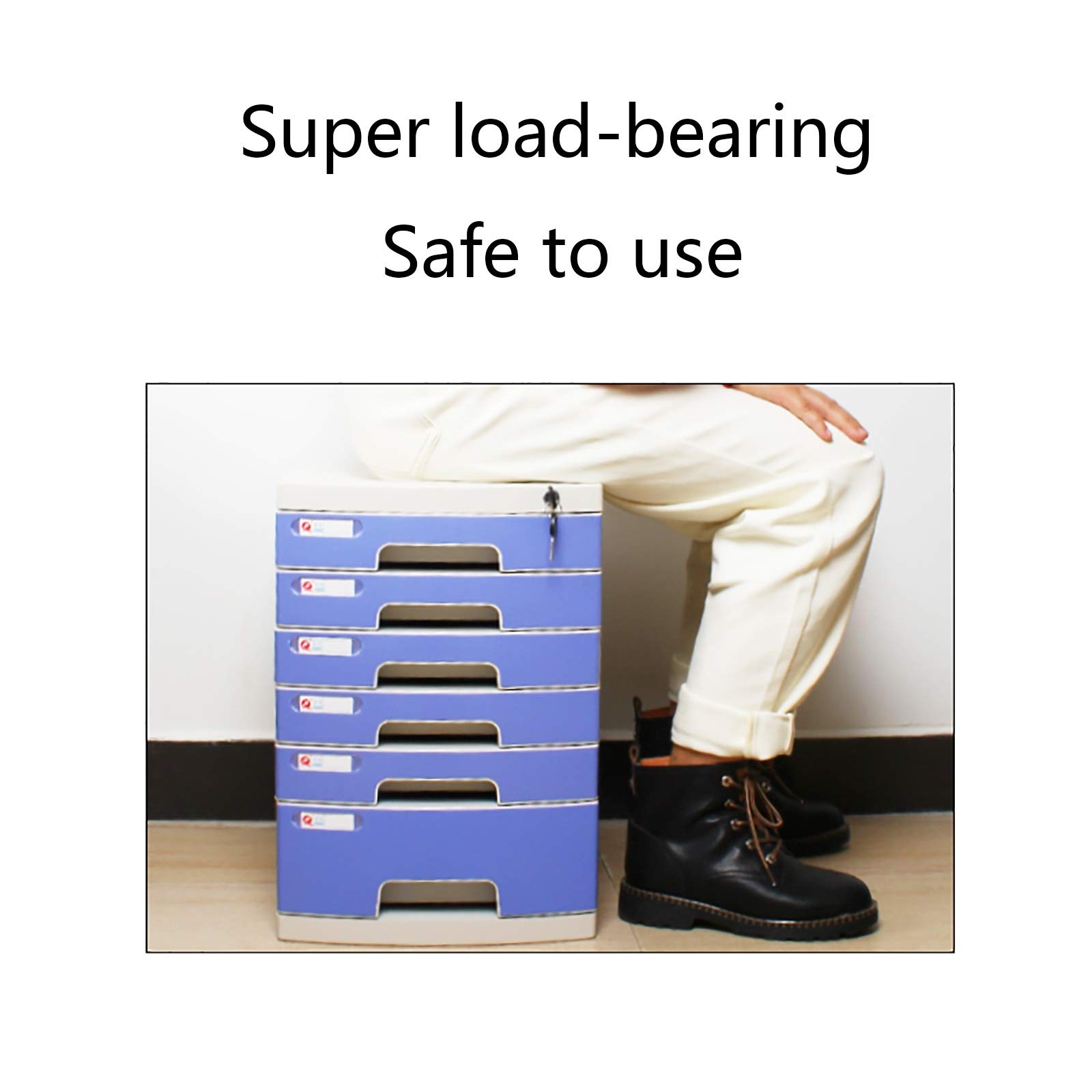 5-Tier A4 File Cabinet with Security Lock & Label Index - Desktop Organizer for Office, Home, Kitchen & Vanity - Perfect for Document Storage & Workspace Organization (5 Layers)