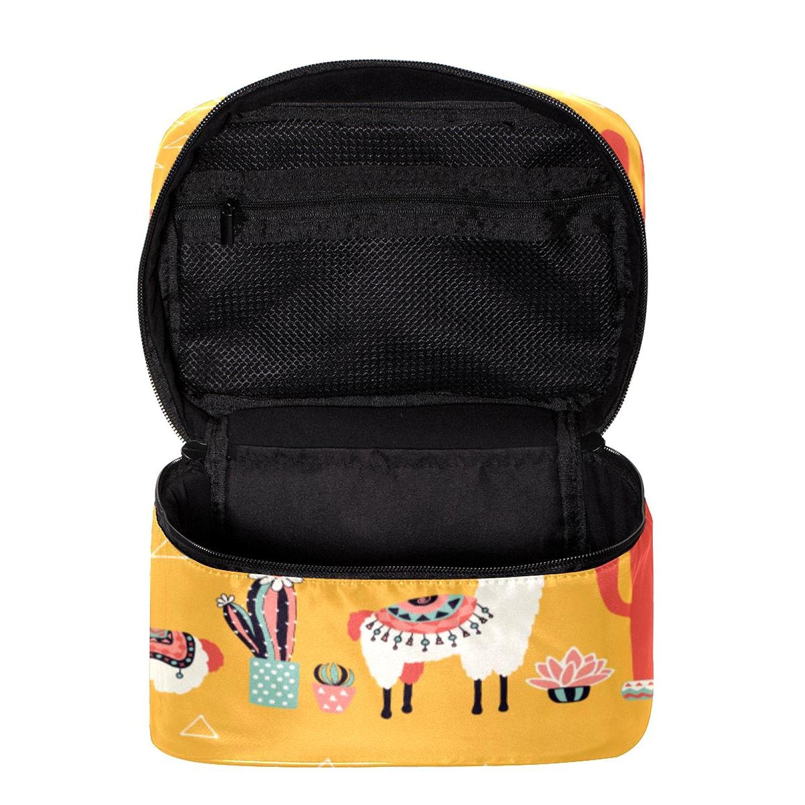 Stylish Large Llama Cactus Cosmetic Bag - Waterproof Travel Makeup Case with Zipper, Perfect Toiletry Organizer for Women & Girls | Great for Vacation, Gym, Beach Trips & Daily Use