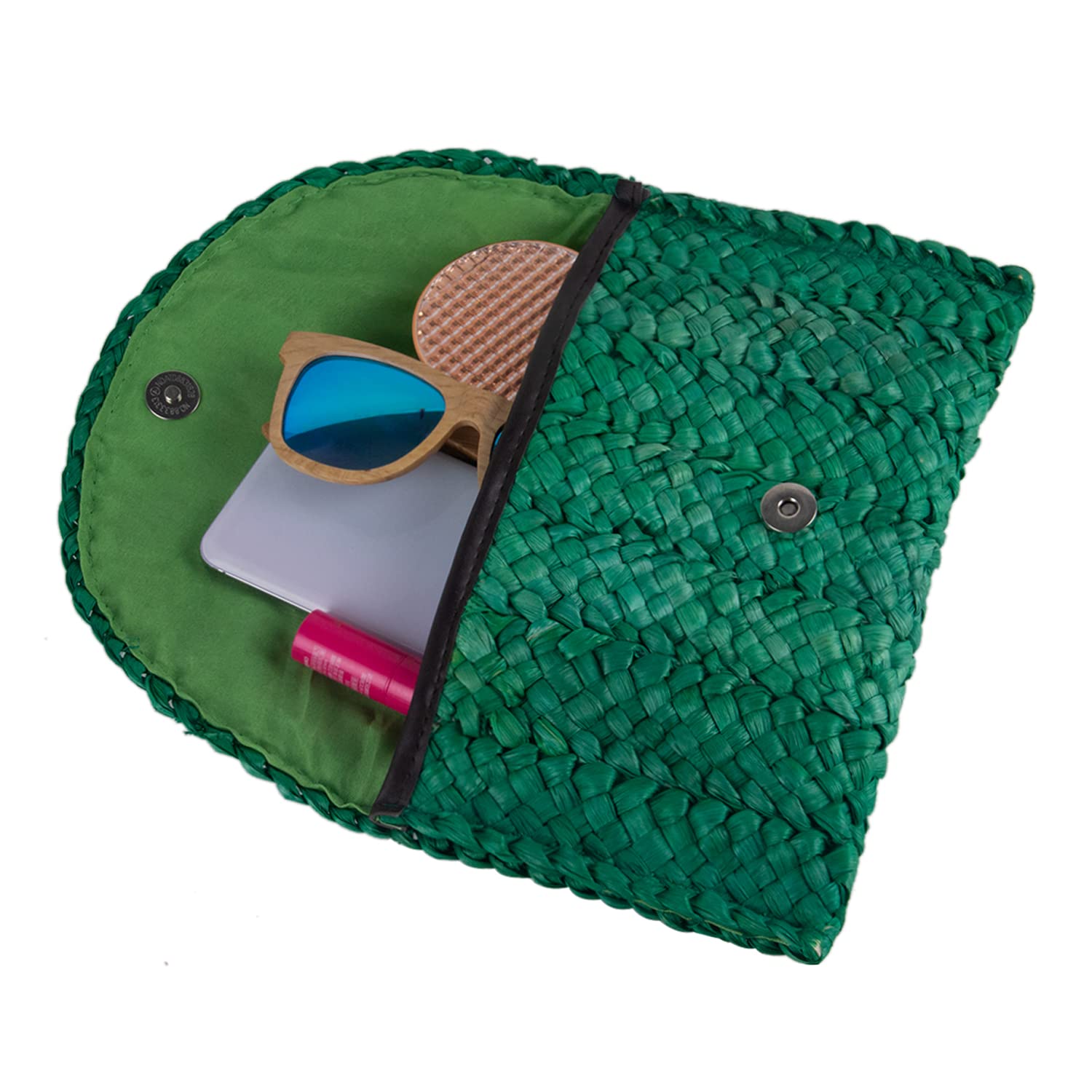 Women's Straw Clutch Purses - Woven Envelope Beach Handbags for Summer | Perfect for Vacation, Pool Parties & Outdoor Events