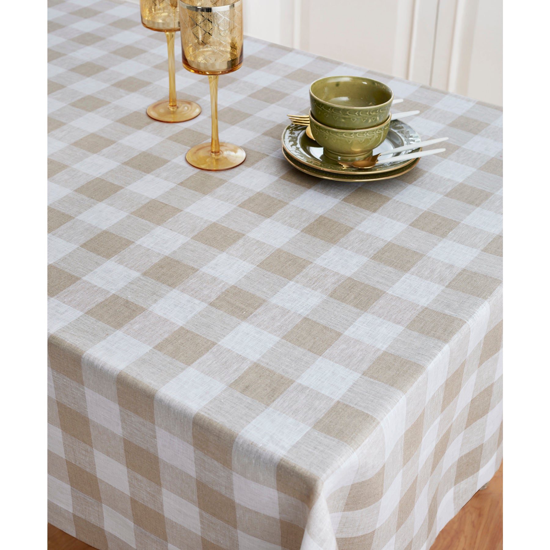 Buffalo Check Tablecloth - Red and Black Plaid Cotton Table Cover for Kitchen, Dining Room, and Picnic - Perfect for Holiday Decor and Outdoor Gatherings