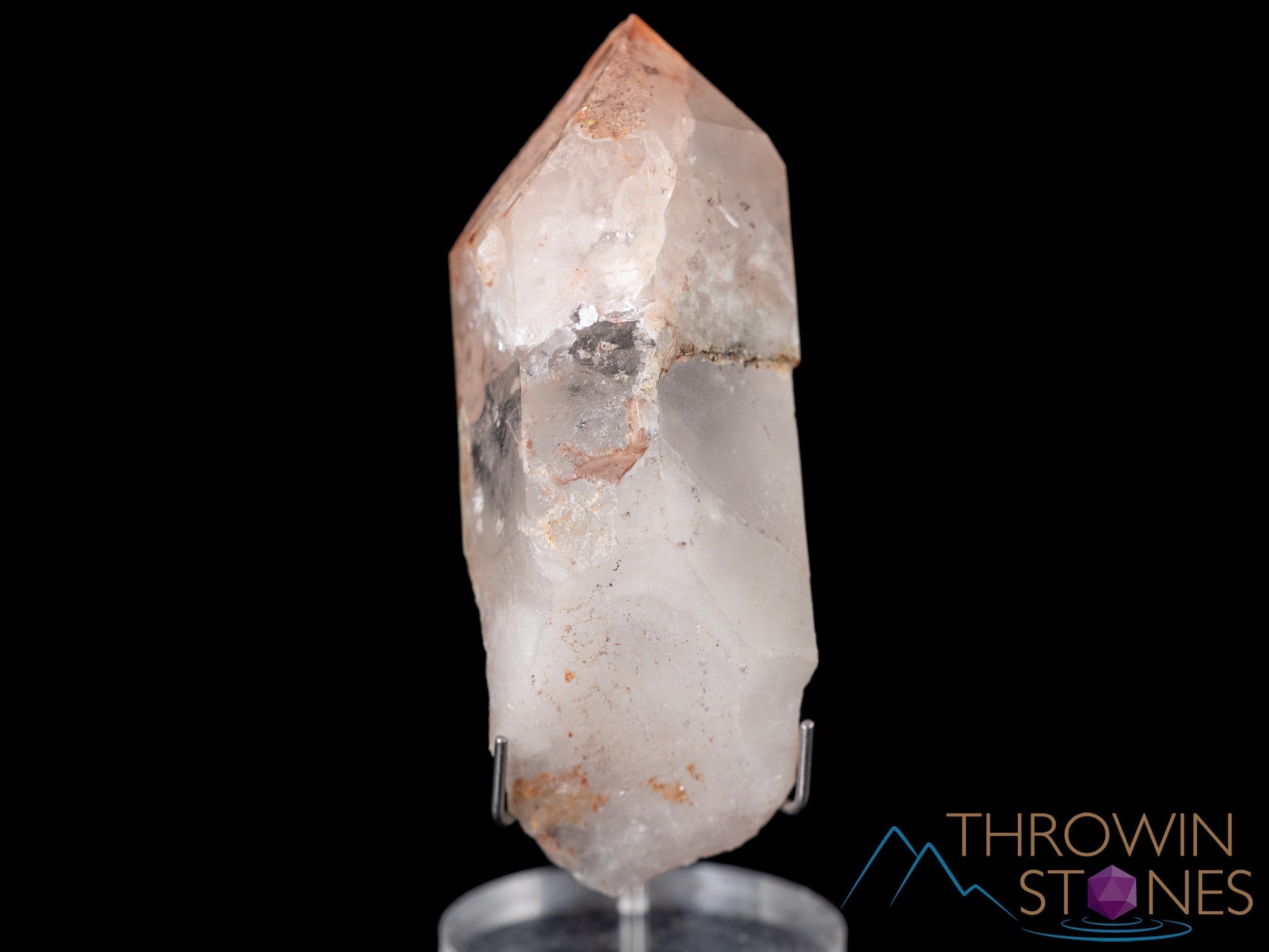 Natural MESSINA QUARTZ Raw Crystal with Hematite & Kaolinite | Healing Stones Collection | Unique Housewarming Gift & Spiritual Home Decor (39209) | Perfect for Meditation, Energy Cleansing & Office Desk Decor