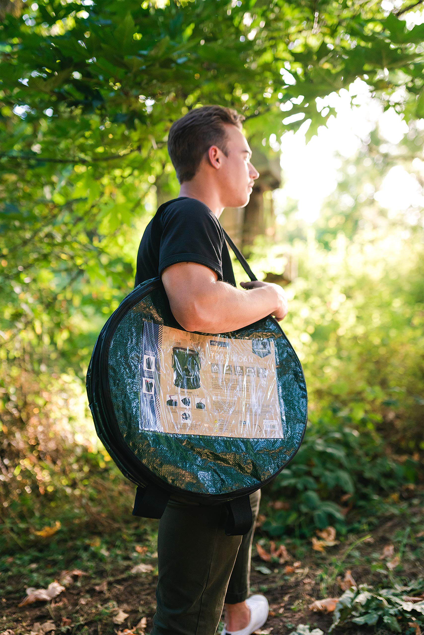 Stansport Collapsible Campsite Carry-All & Trash Can - Portable Outdoor Gear for Camping, Picnics, Hiking & Beach Trips