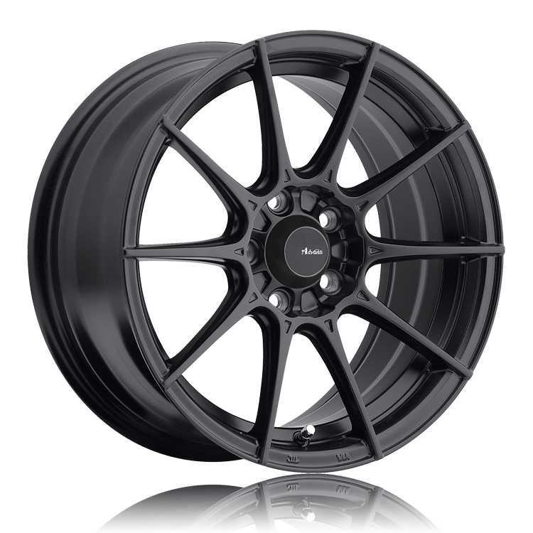 Advanti Storm S1 Matte Black 17x8 +35 5x100mm 73.1mm Alloy Wheels - Lightweight Performance Rims for Subaru WRX, Toyota 86, Scion FR-S - Perfect for Street Racing & Custom Car Builds