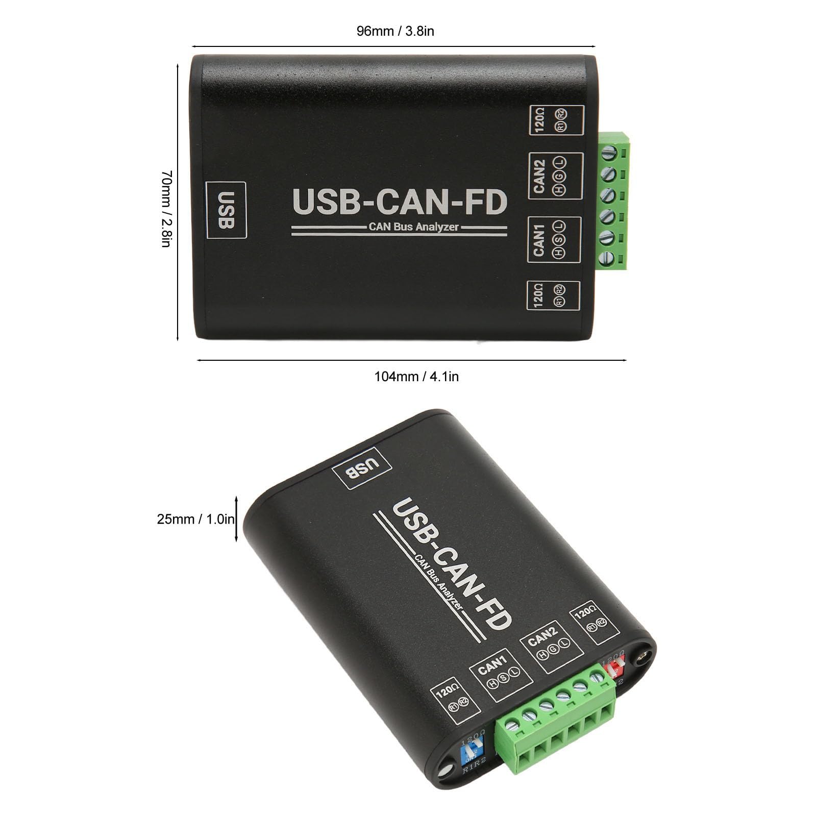 Elprico Industrial Grade USB to CAN FD Adapter Converter - High-Speed CAN Bus Communication Interface with Galvanic Isolation for Automotive, Industrial & Embedded Systems