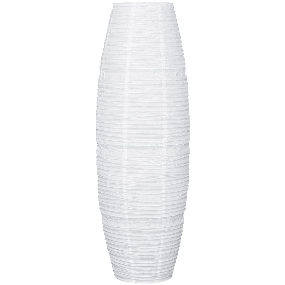 FERCAISH Foldable Rice Paper Floor Lamp Shade - Minimalist Modern Paper Light Bulb Cage for Living Room, Bedroom, Office - Soft Ambient Lighting for Cozy Home Decor & Meditation Spaces