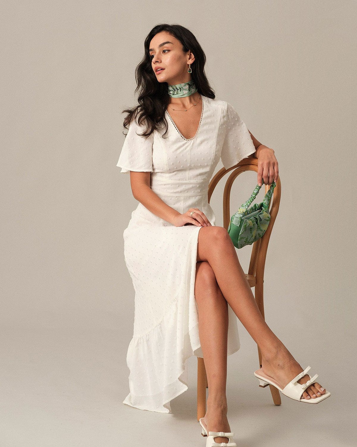 Elegant High Waisted Split Maxi Dress for Women - Comfortable & Flowy Summer Long Dress for Beach, Party, and Evening Occasions