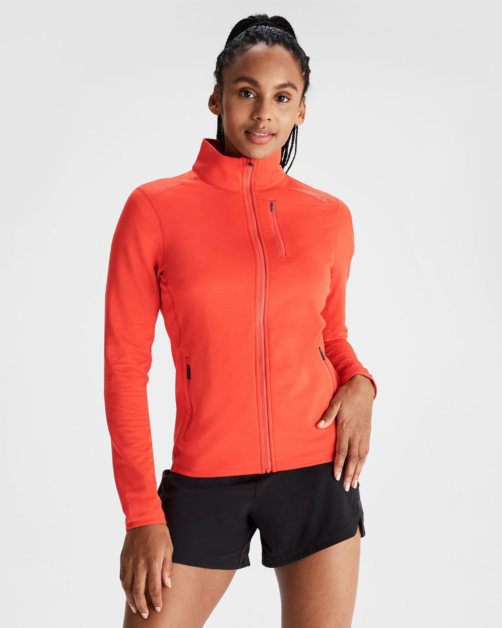 Women's Seeker Fleece Jacket - Warm Winter Outerwear, Lightweight & Water-Resistant (Hut Orange) - Perfect for Hiking, Camping & Outdoor Activities