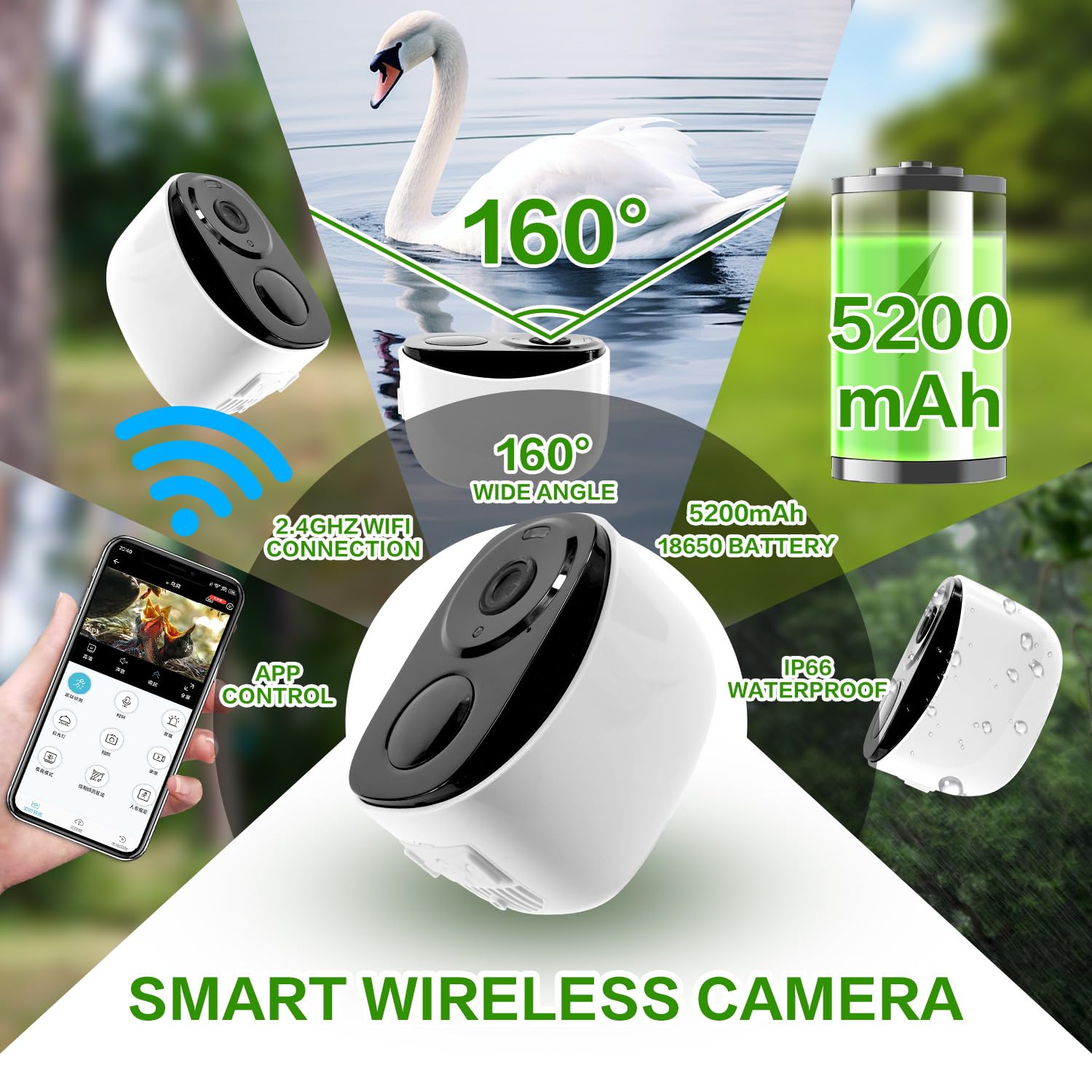 Smart Bird House with Camera - 1080P HD Full Color Night Vision, 2.4G WiFi & Solar Powered Bird Cam with App Alerts, Auto Photo/Video Capture - Perfect for Backyard Bird Watching & Nature Lovers Gift