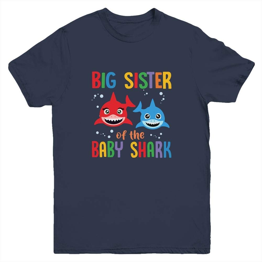 Baby Shark Birthday Sister Shark Shirt for Kids - Cute Short Sleeve Tee for Birthday Parties & Family Events