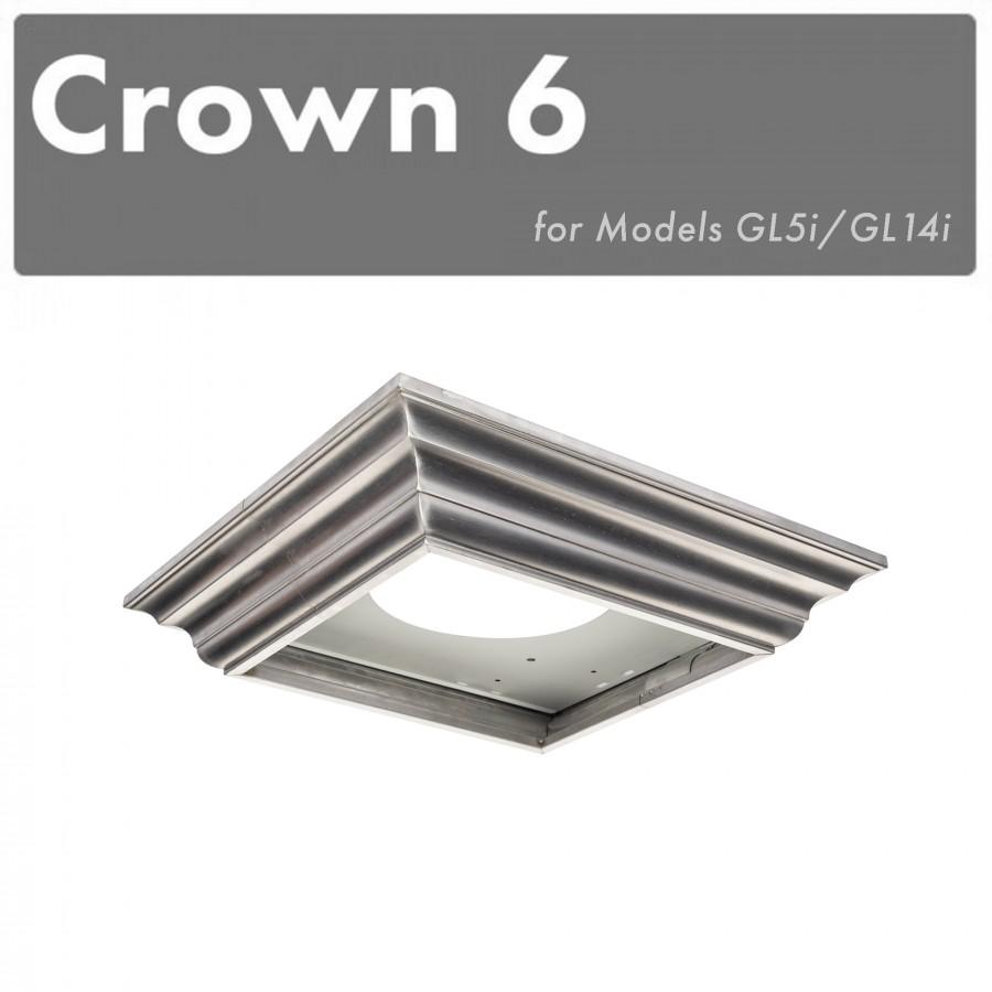 ZLINE CM6 GL5i Crown Molding Profile 6 for Island Mount Range Hoods - Premium Kitchen Ventilation Accessory for Modern Home Decor & Professional Cooking Spaces