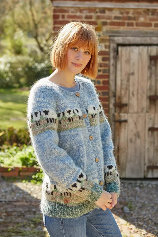 Soft and Cozy Hazy Sheep Mohair Cardigan for Women - Perfect for Fall and Winter Layering, Office Wear, and Casual Outfits