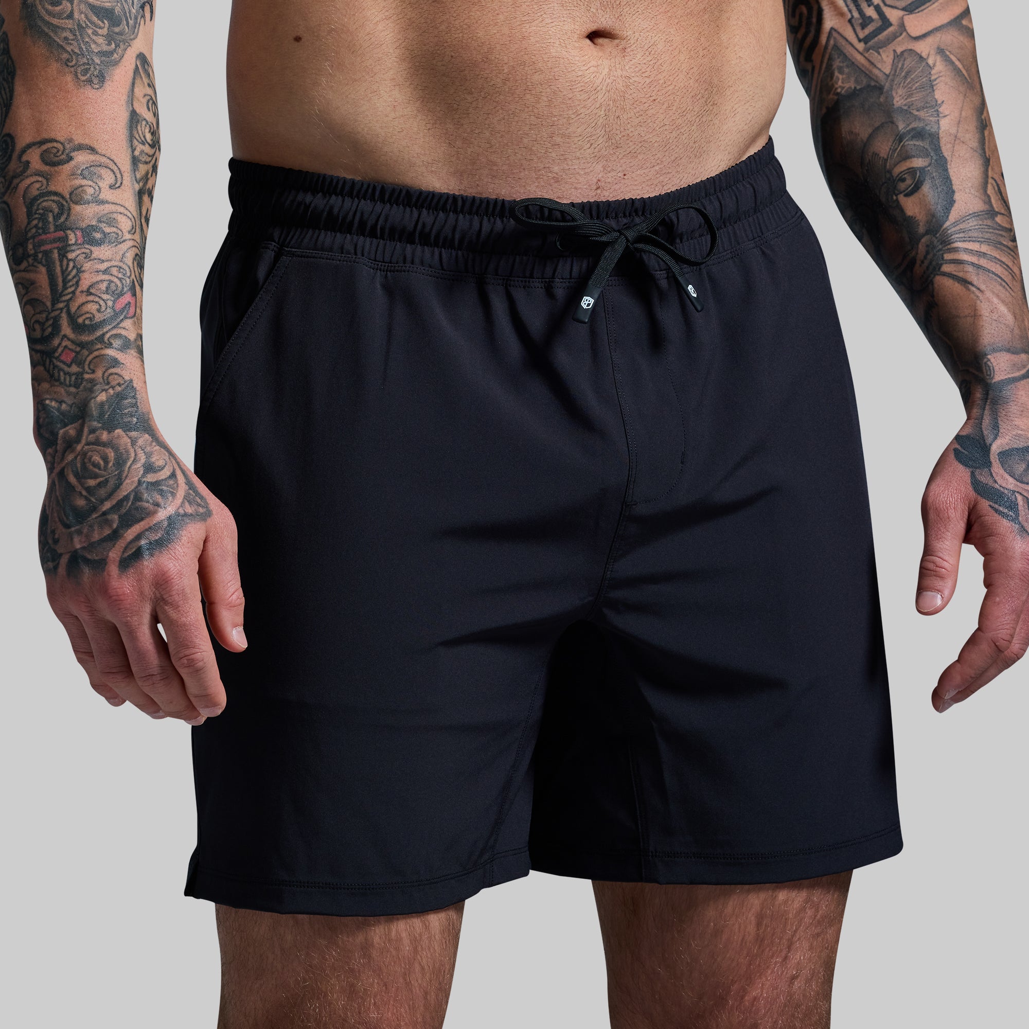 Peak Shorts for Men - Black Athletic Running Shorts with Pockets - Lightweight & Breathable for Gym, Workout, and Outdoor Activities