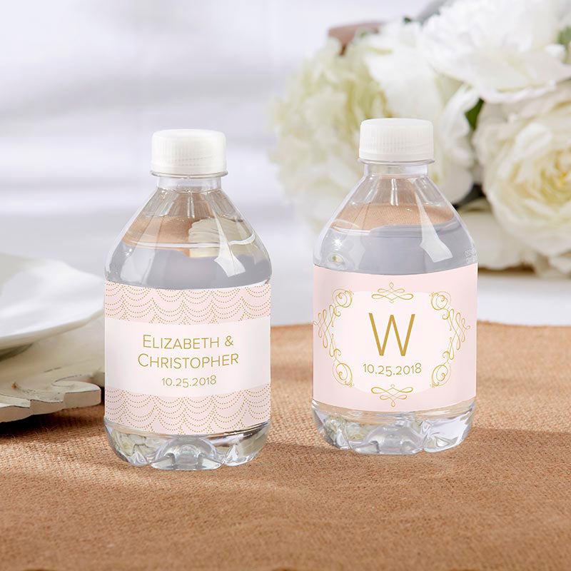 Custom Water Bottle Labels - Personalized Wedding & Party Favor Stickers - Perfect for Bridal Showers, Baby Showers & Corporate Events