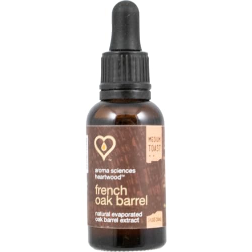 French Oak Barrel Medium Toast Liquid Oak Extract 30ml - Natural Evaporated Oak Flavoring Essence for Wine, Beer & Spirits | Enhances Aroma in Home Brewing, Distilling & Cocktail Making