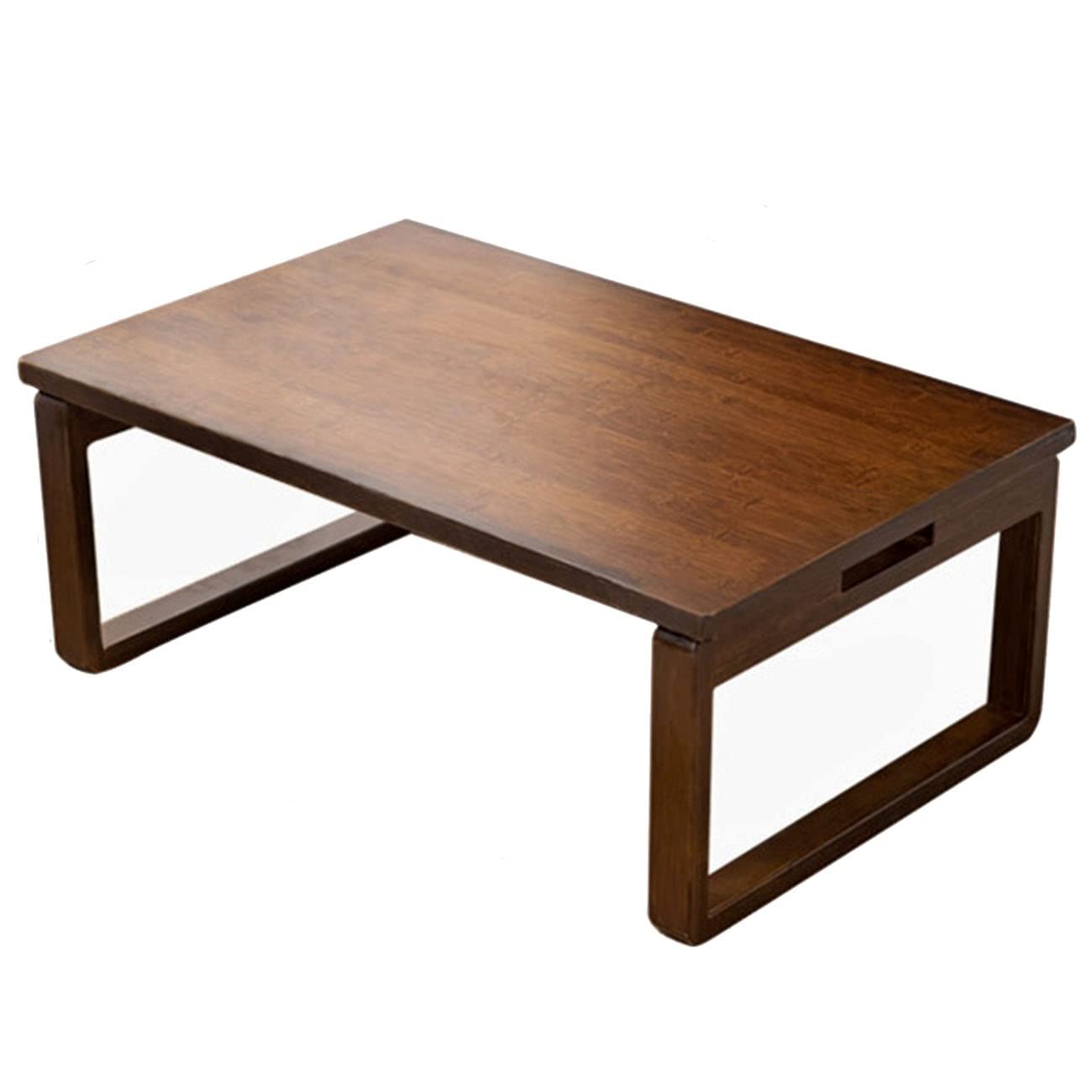 Japanese Style Folding Coffee Table - Multi-Functional Tatami Table for Living Room, Bedroom & Office - 70x50x31cm Brown Wooden Desk - Supports 60kg - Perfect for Reading, Tea Time, Laptop Work & Small Space Decor