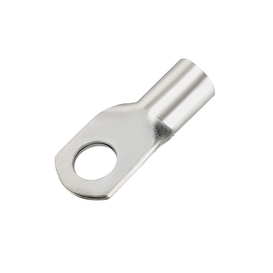 uxcell 7AWG SC50-10 Copper Wire Lugs with Bolt Hole - Silver Tone Battery Cable Ring Terminals (20Pcs) for Marine, Solar & Automotive Electrical Connections