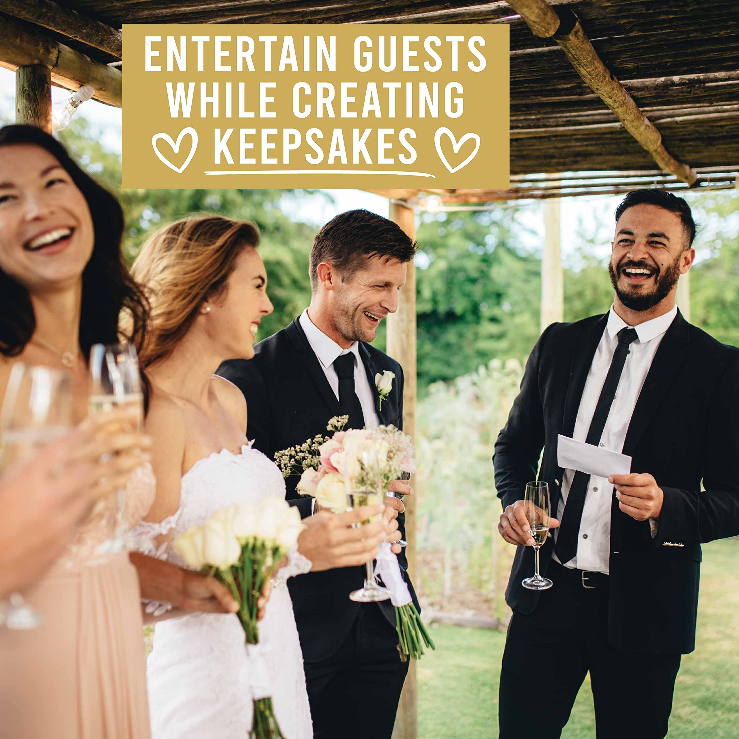 Hadley Designs 50 Advice Cards for Bride & Groom - Fun Bridal Shower Games, Wedding Guest Book Alternative & Reception Card Box - Perfect for Wedding Parties, Bridal Showers & Anniversary Celebrations