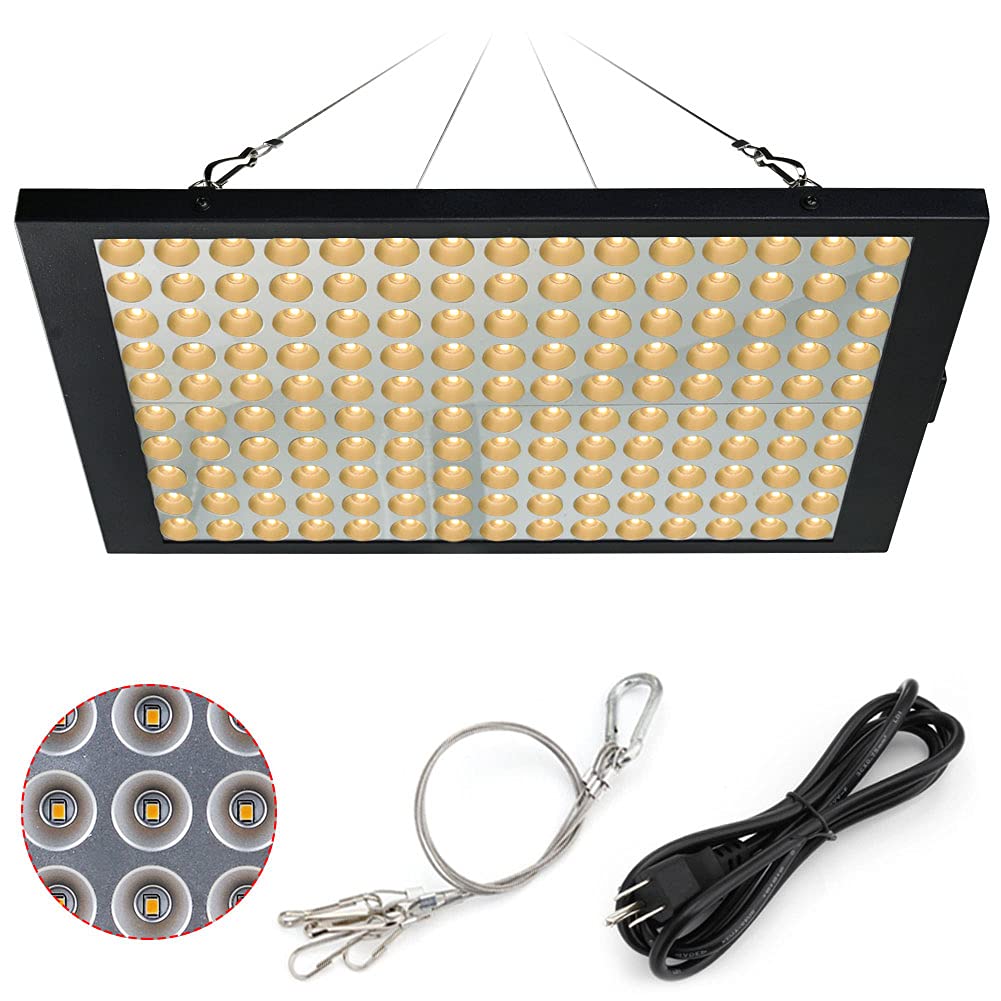 CASTNOO 200W Full Spectrum LED Grow Light Panel for Indoor Plants - Greenhouse, Hydroponic, Veg, Succulents, Seedlings & Flower Growing - Perfect for Home Gardening, Vertical Farming & Indoor Herb Gardens