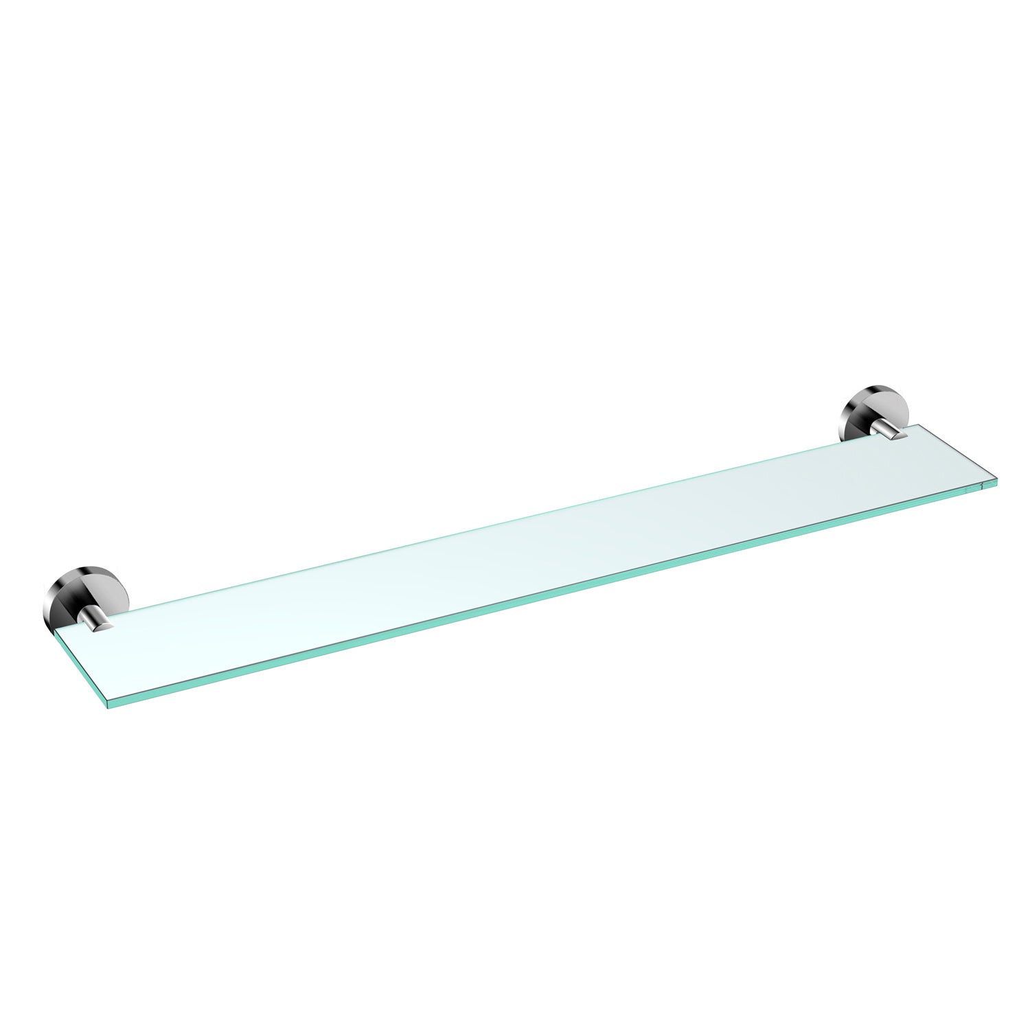 DAX Valencia Bathroom Shelf - Wall Mounted Brass with Tempered Glass, 24 3/16 Inch Brushed Finish (DAX GDC120145 BN) - Perfect for Bathroom Organization, Shower Storage & Modern Home Decor