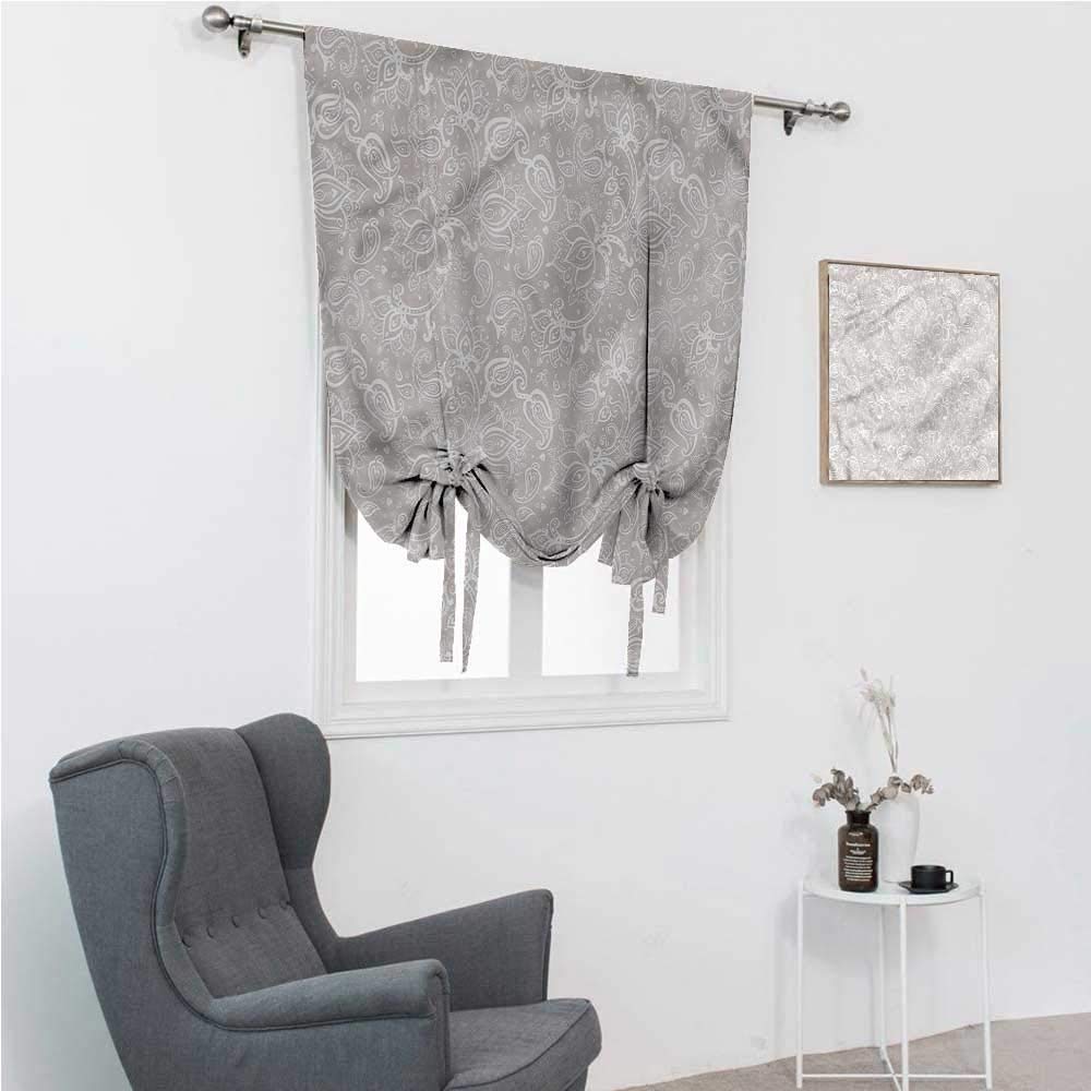 Roman Shades for Windows: Paisley Tie-Up Window Shade with Little Hearts and Flowers, 48