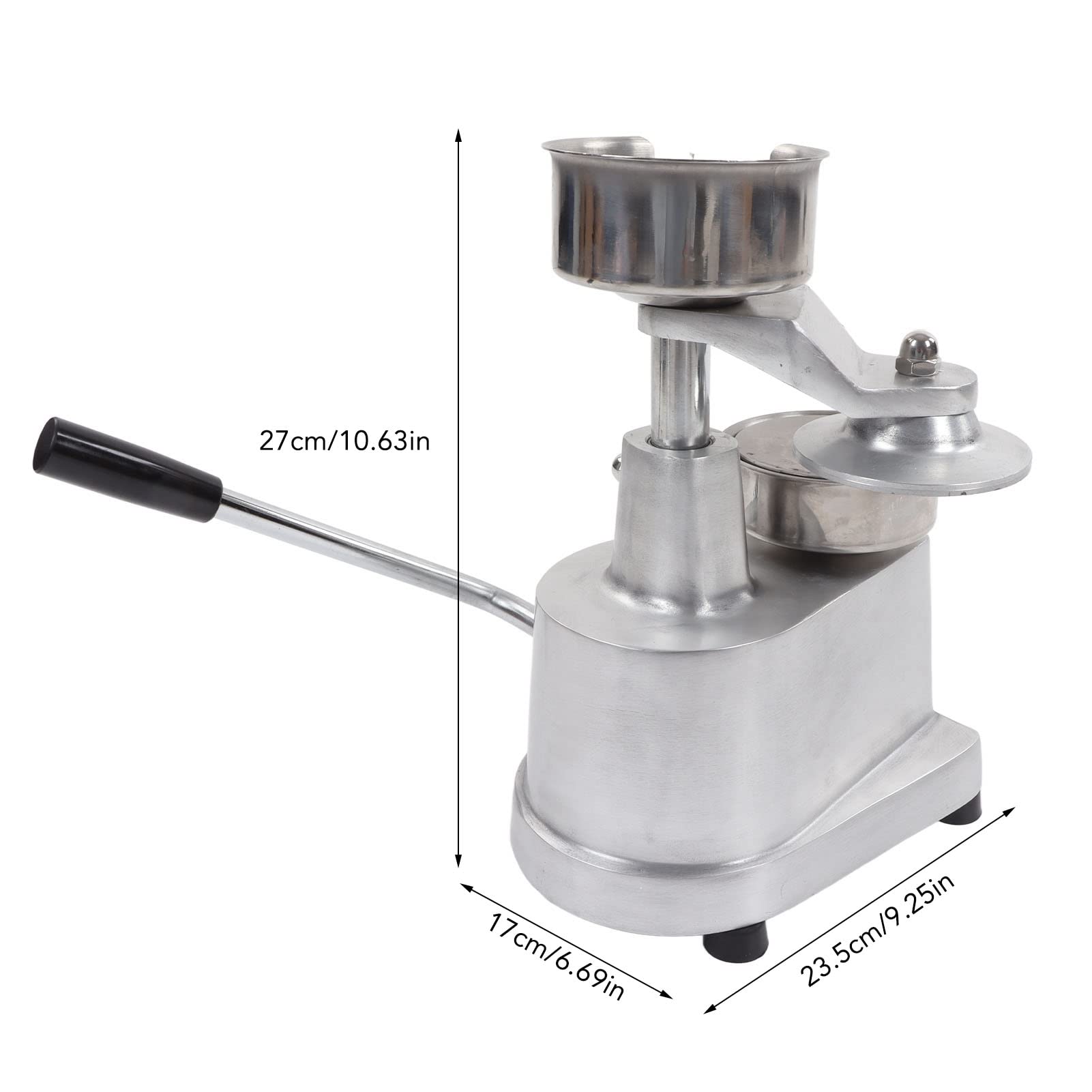 Commercial Stainless Steel Hamburger Press - Heavy Duty Burger Patty Maker with 500 Patty Papers (5.12in/130mm) for Restaurants, BBQ & Home Kitchen Use