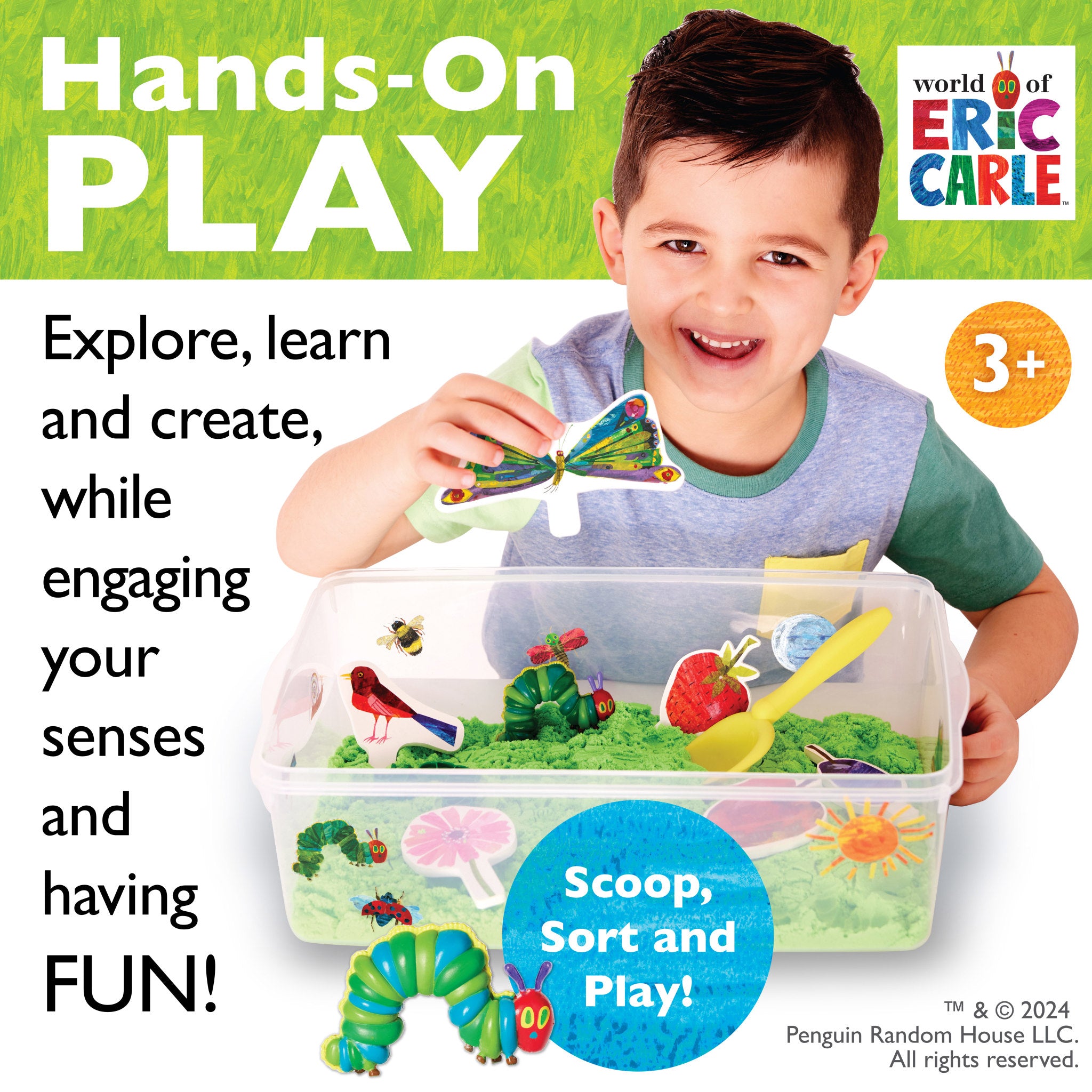 The Very Hungry Caterpillar Sensory Bin - Educational Toddler Activity Toy for Fine Motor Skills Development - Perfect for Preschool Learning & Montessori Playtime
