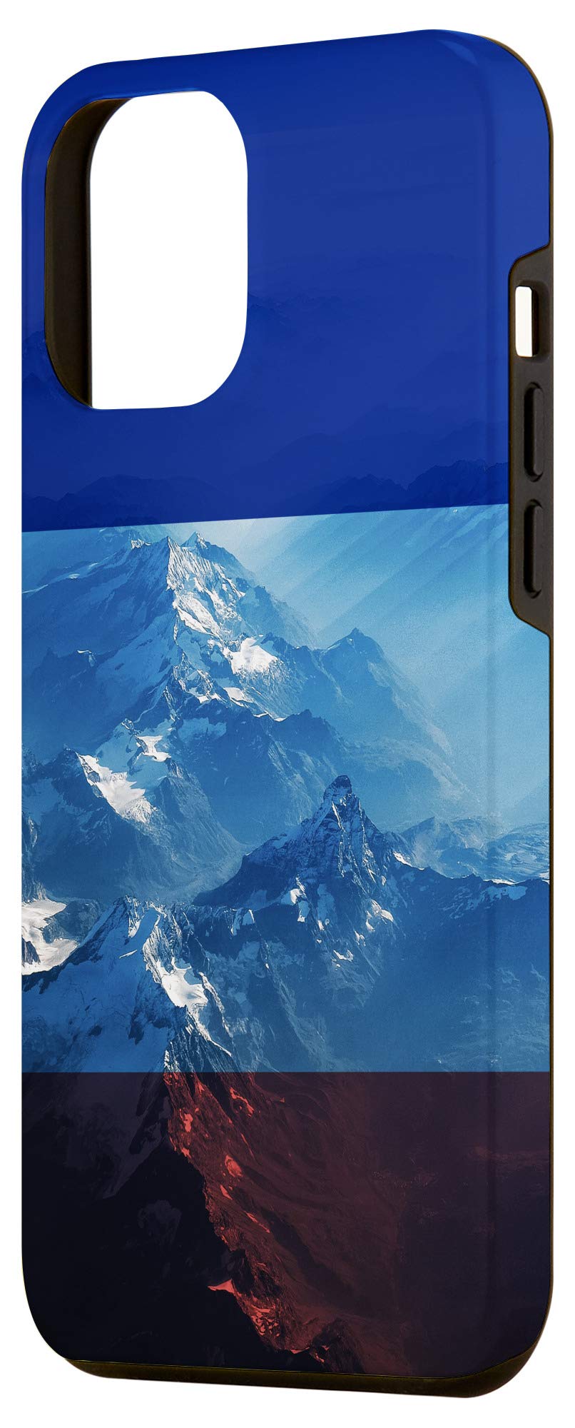 iPhone 12 Pro Max Case with Snowy Mountains & France Flag Design - Durable Protective Cover for French Pride | Perfect for Travel, National Day Celebrations & Patriotic Gifts