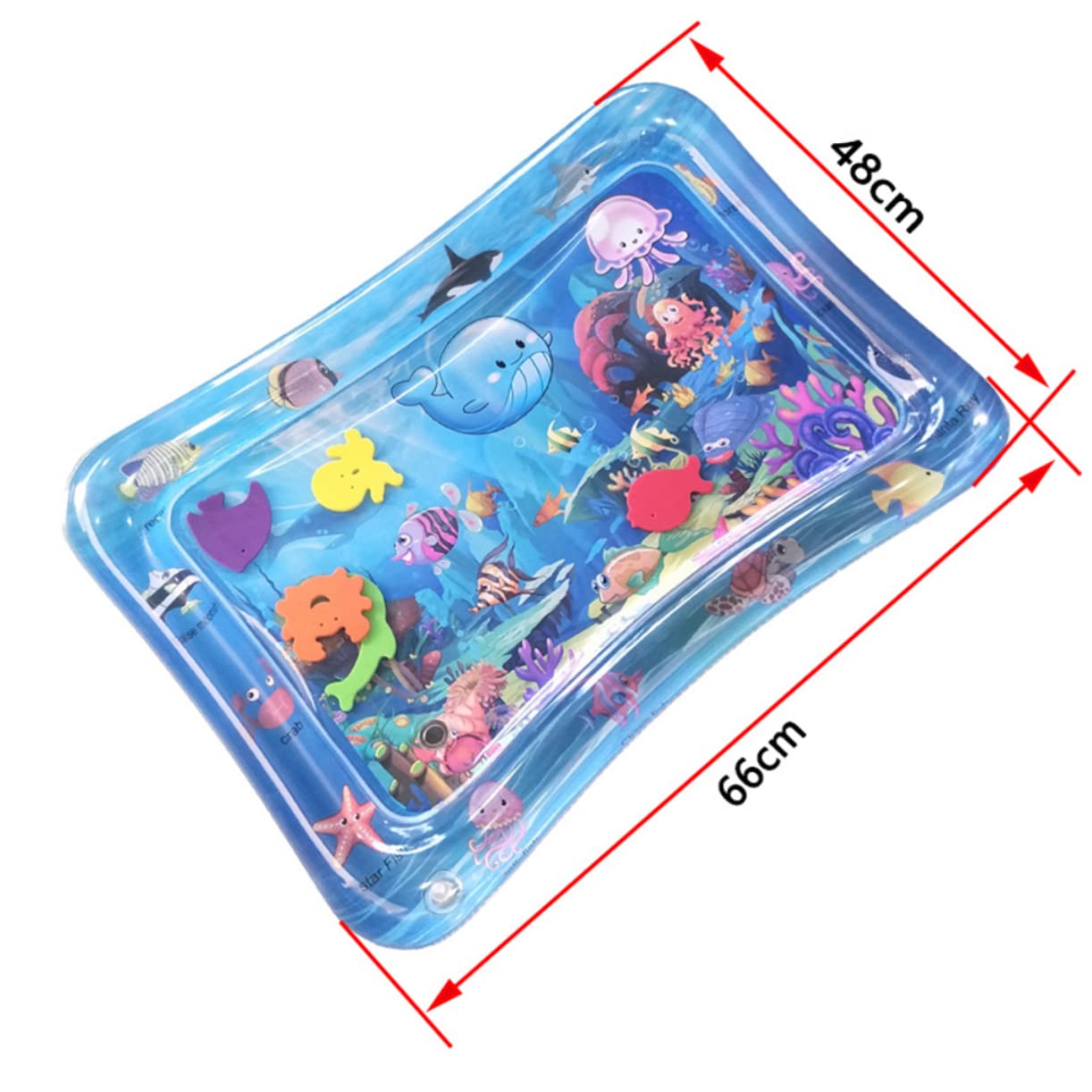 HEMOTON Inflatable Water Play Mat - Creative Crawling Pad for Kids, Non-Slip Water Cushion Toy for Toddlers, Fun Outdoor & Indoor Activity for Summer Backyard, Pool, Beach Play