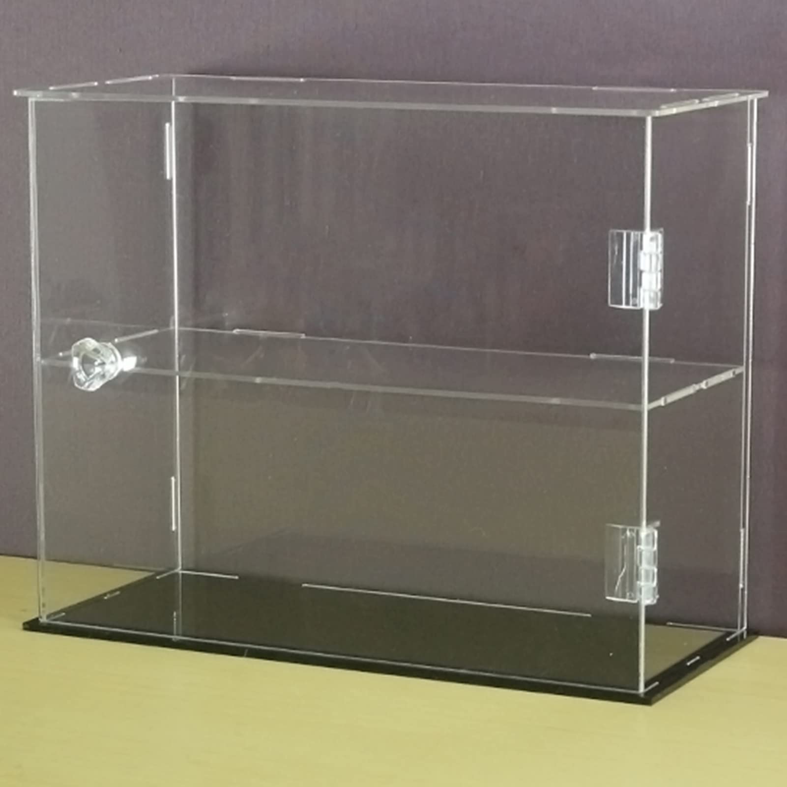 Clear Acrylic Display Case with Side Opening Door - Protective Showcase for Figures, Models & Collectibles - Dustproof Countertop Organizer Cube - Perfect for Home Decor, Retail Displays & Collectible Storage