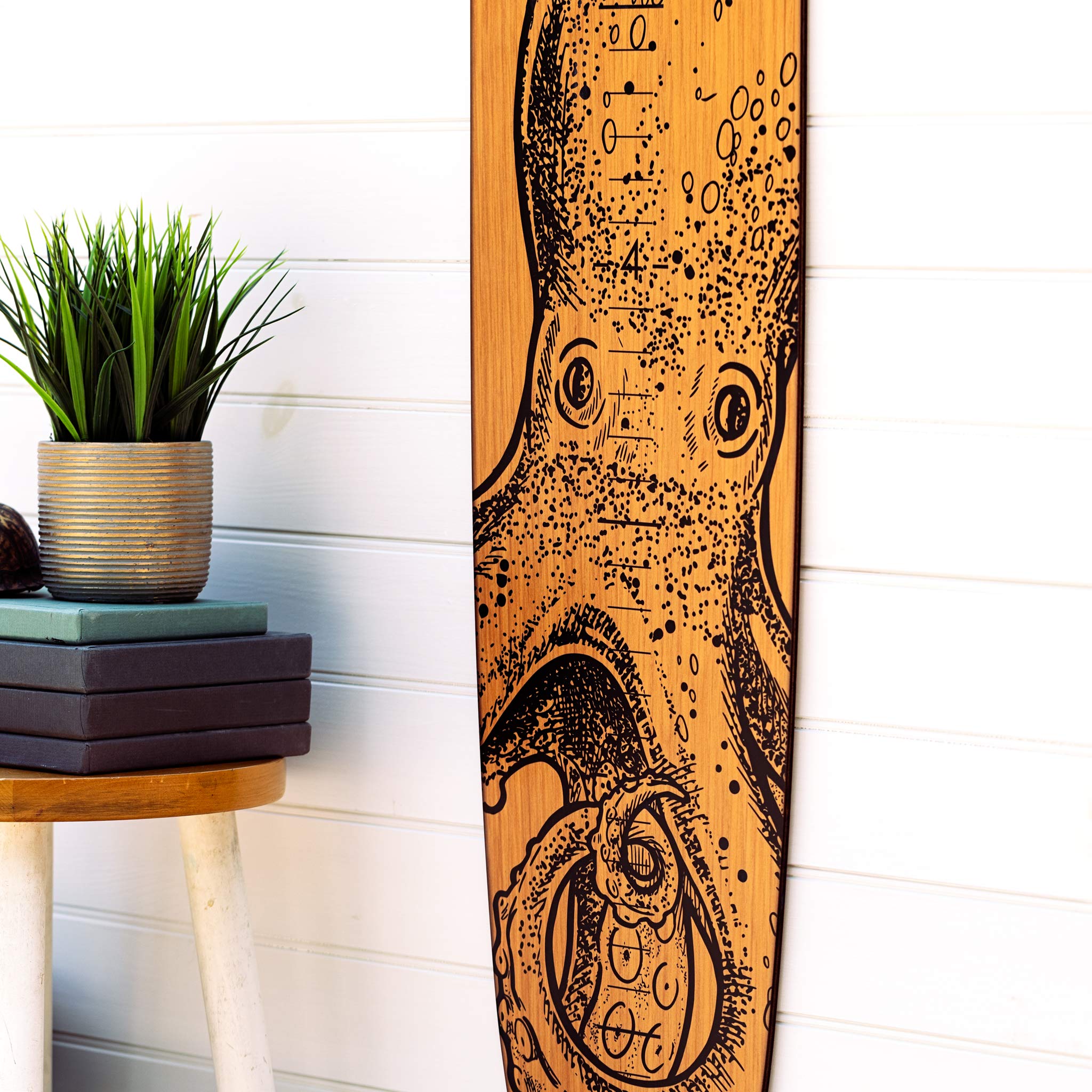 Wooden Surfboard Growth Chart for Kids - 57