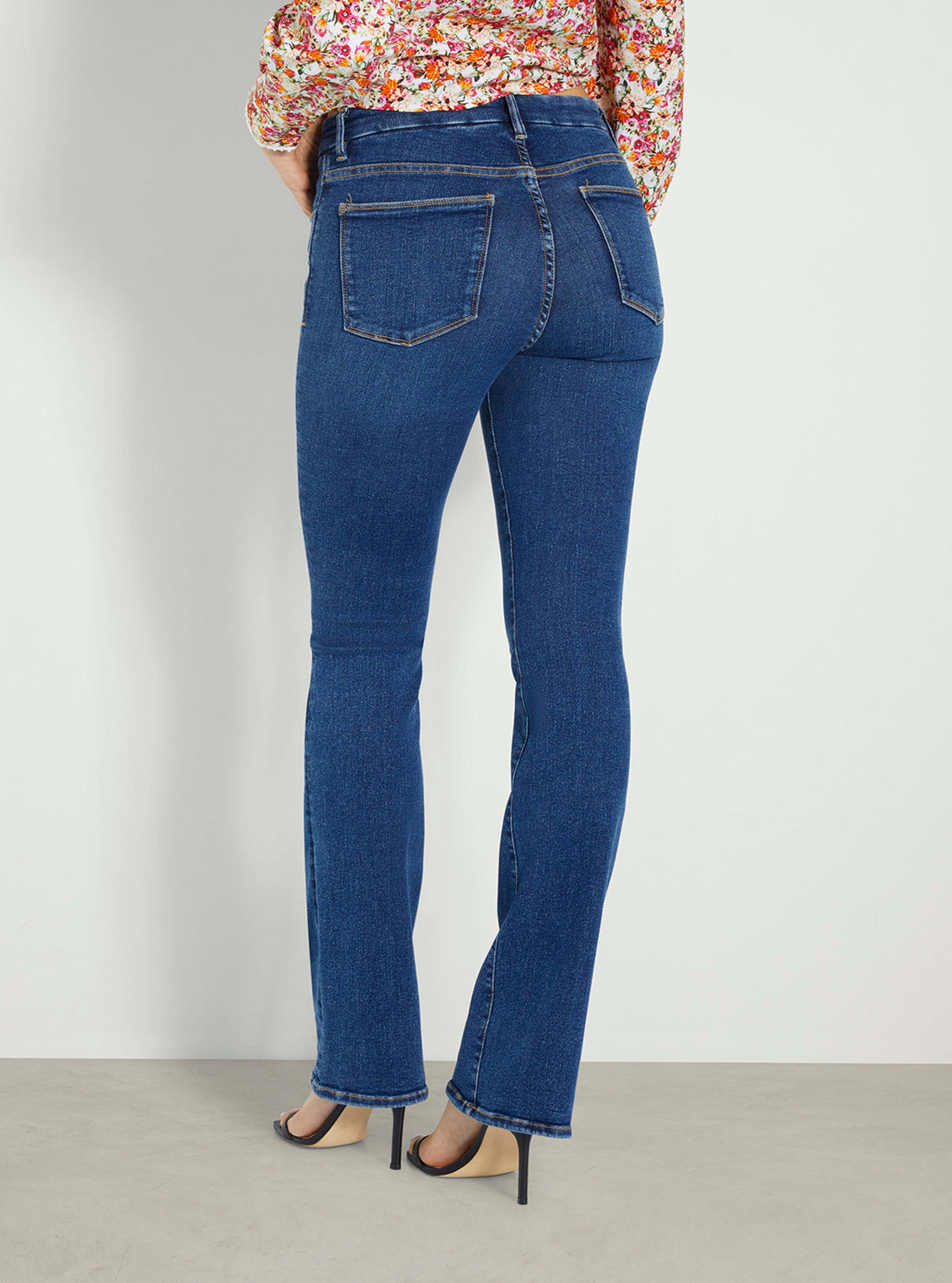 High Rise Sexy Bootcut Denim Jeans for Women - Dark Wash Slim Fit Stretch Jeans - Perfect for Night Out, Date Night & Casual Wear