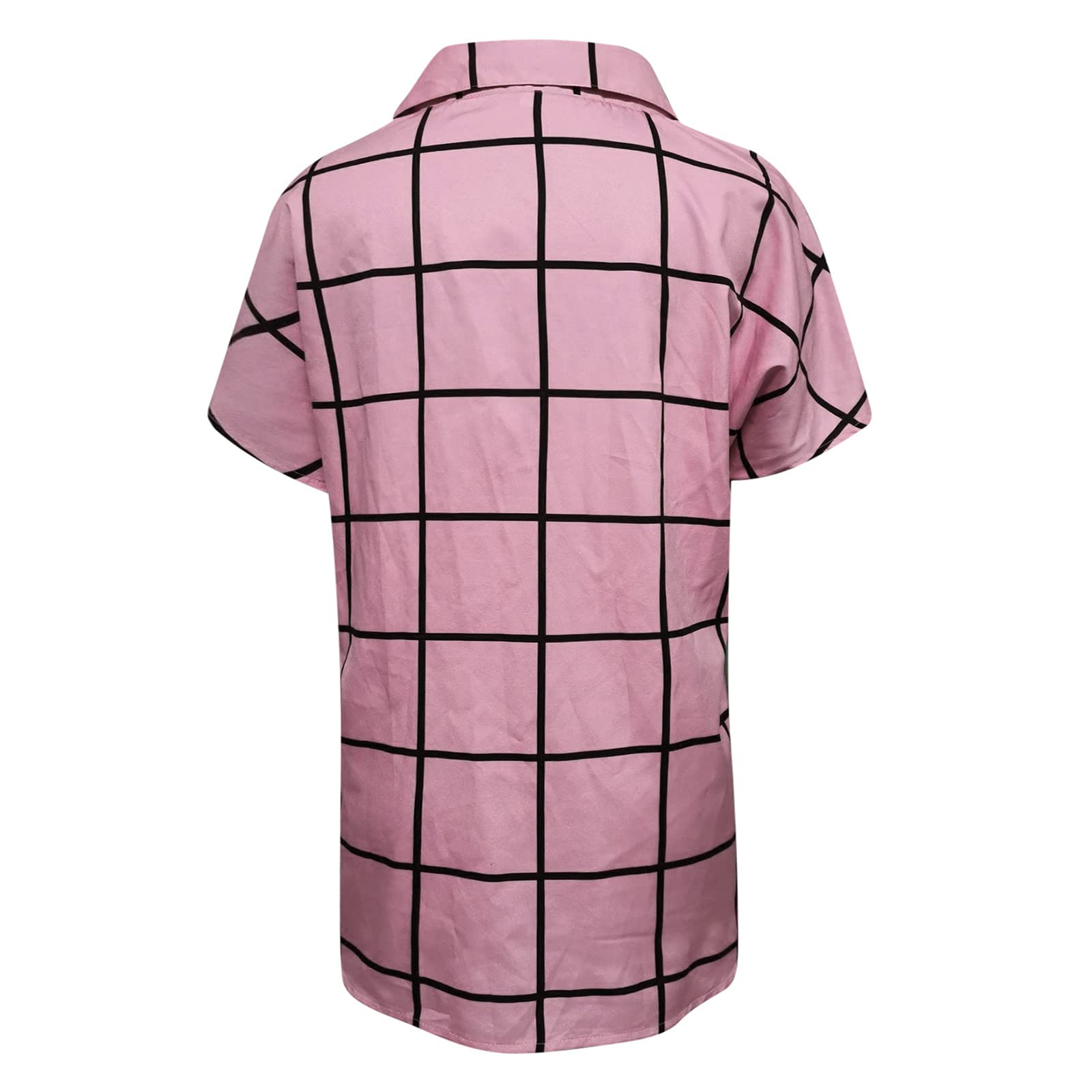 FunAloe Women's Summer Tops - Stylish Plaid Tunic T-Shirts with Union Jack Design | Elegant Short Sleeve Blouses for Casual Wear, Beach Outfits & Summer Vacation | UK Sizes