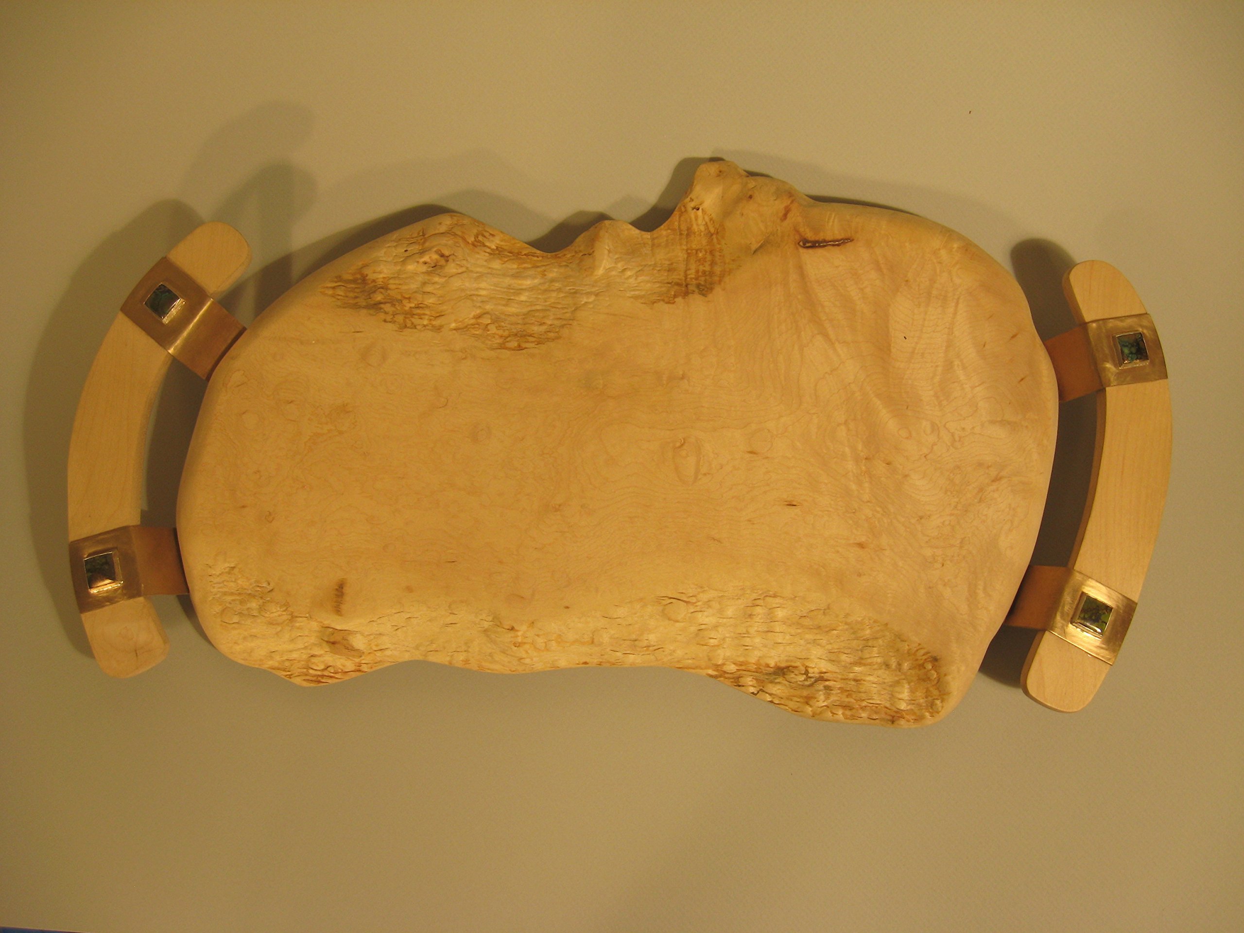 Handcrafted Live Edge Maple Wood Serving Tray - Natural Free Form Design for Charcuterie, Cheese & Entertaining - Rustic Kitchen Decor & Wedding Gift Idea