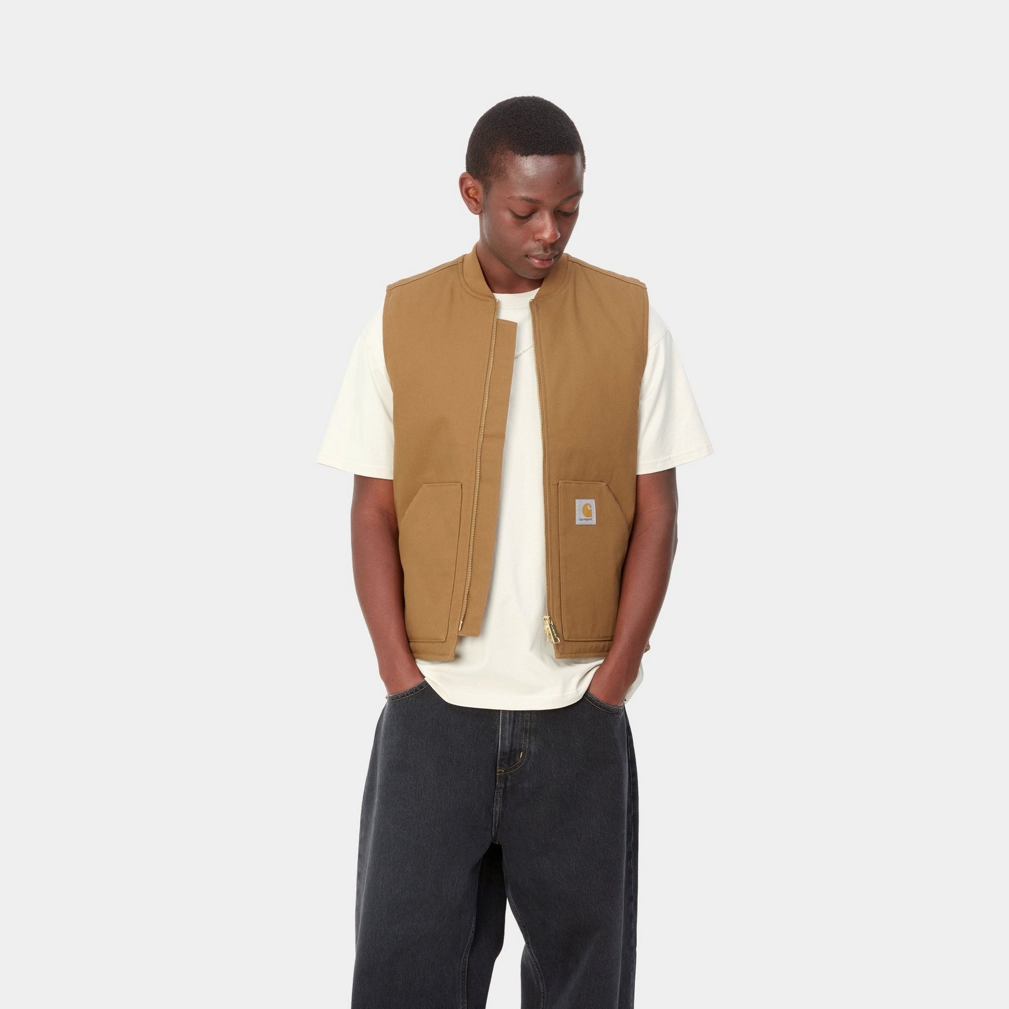 Hamilton Brown Men's Winter Vest - Lightweight Warm Fleece Lined Puffer Jacket for Outdoor Activities, Hiking, and Casual Wear
