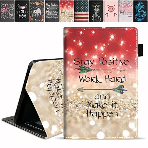 Red Glitter Quote Stay Positive Work Hard and Make It Happen
