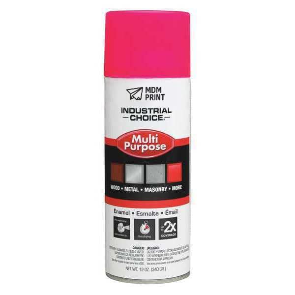 Industrial Spray Paint - Pink, 12 oz Can | High Coverage, Fast Drying for Metal, Wood, Plastic | DIY, Automotive, Home Improvement Projects