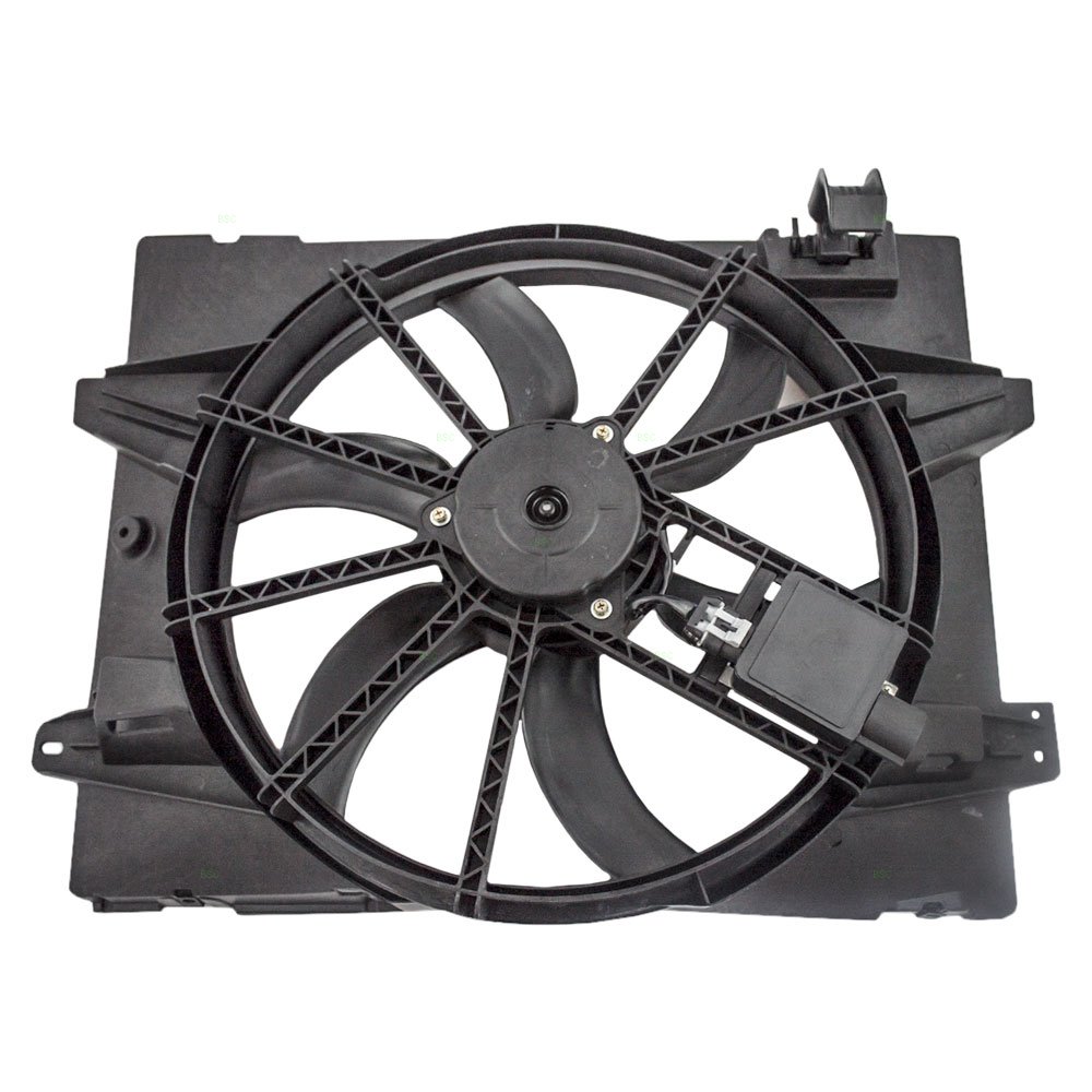 Brock Replacement Radiator Cooling Fan Motor Assembly with Control Module - Compatible with 2006-2011 Ford Crown Victoria, Lincoln Town Car, Mercury Grand Marquis (8W1Z-8C607-C) - Perfect for Engine Overheating Prevention & Summer Driving